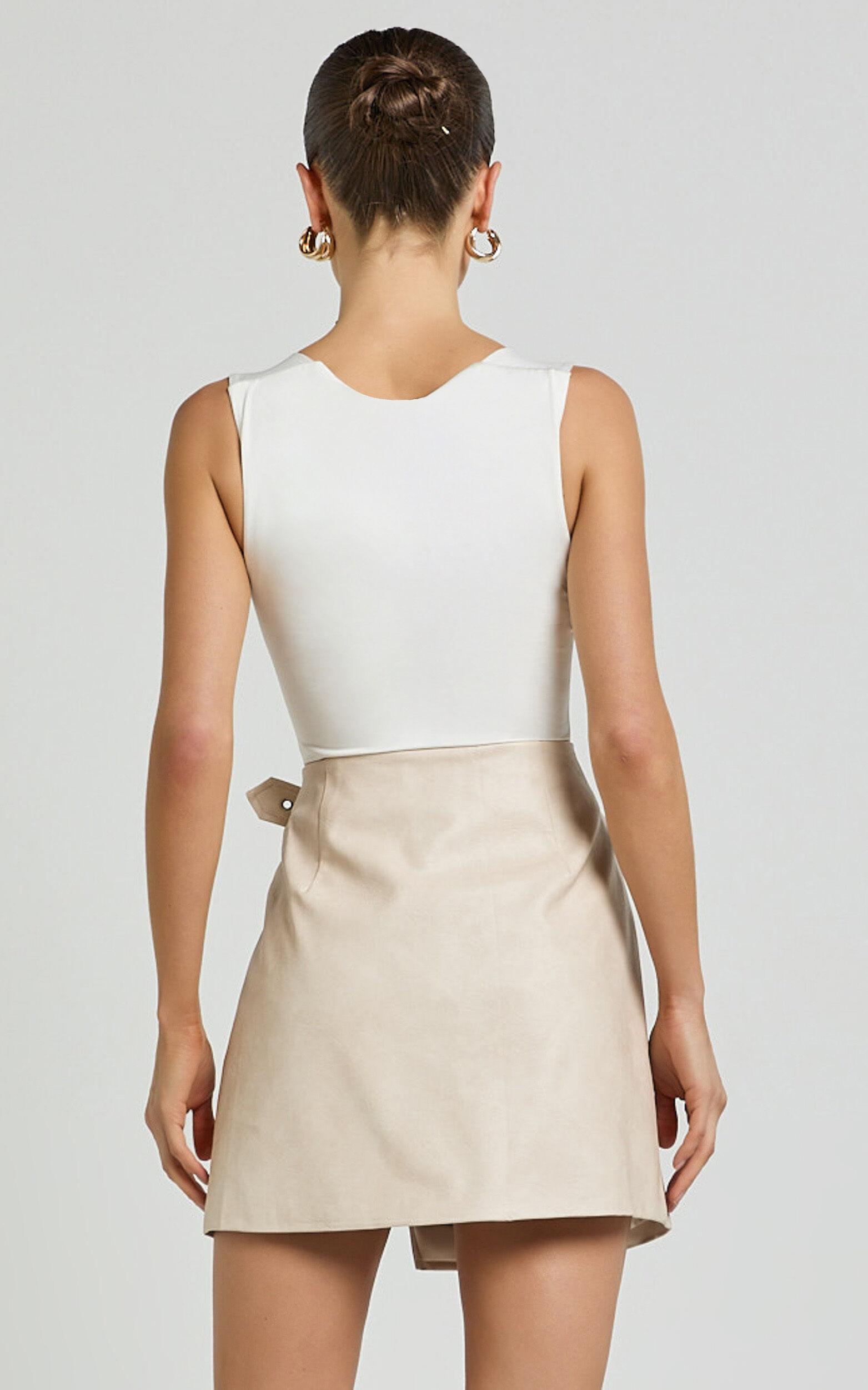 Sndys The Label - Royce Mini Skirt in Stone Product Image