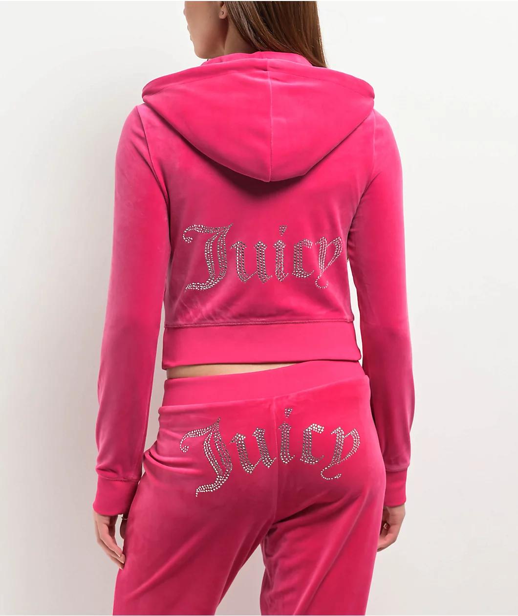 Juicy Couture OG Big Bling Free Love Velour Zip Hoodie Product Image
