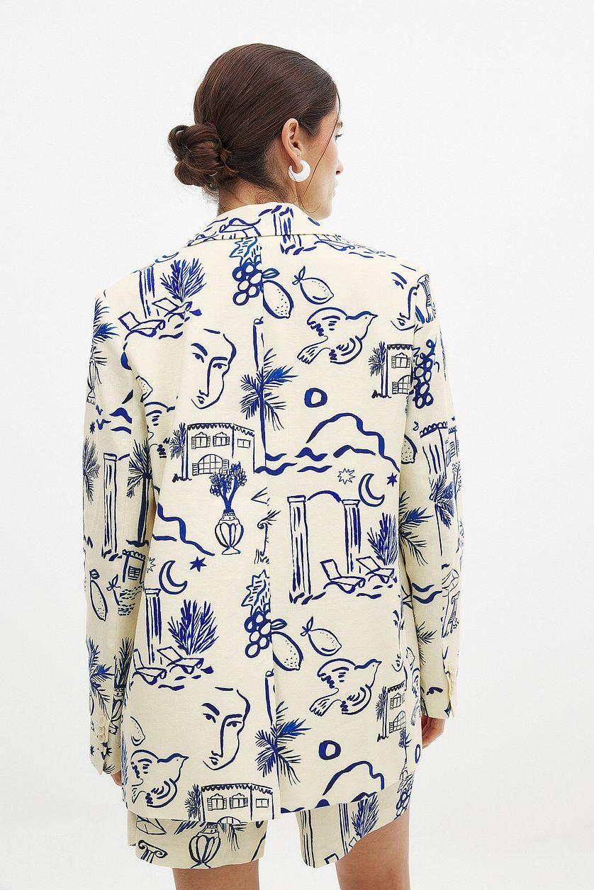 Printed Blazer Product Image