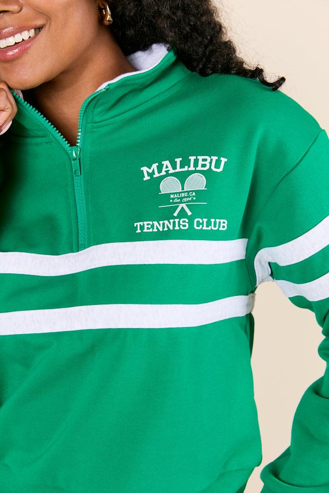 Annette Green Malibu Tennis Club Quarter Zip Pullover FINAL SALE Product Image