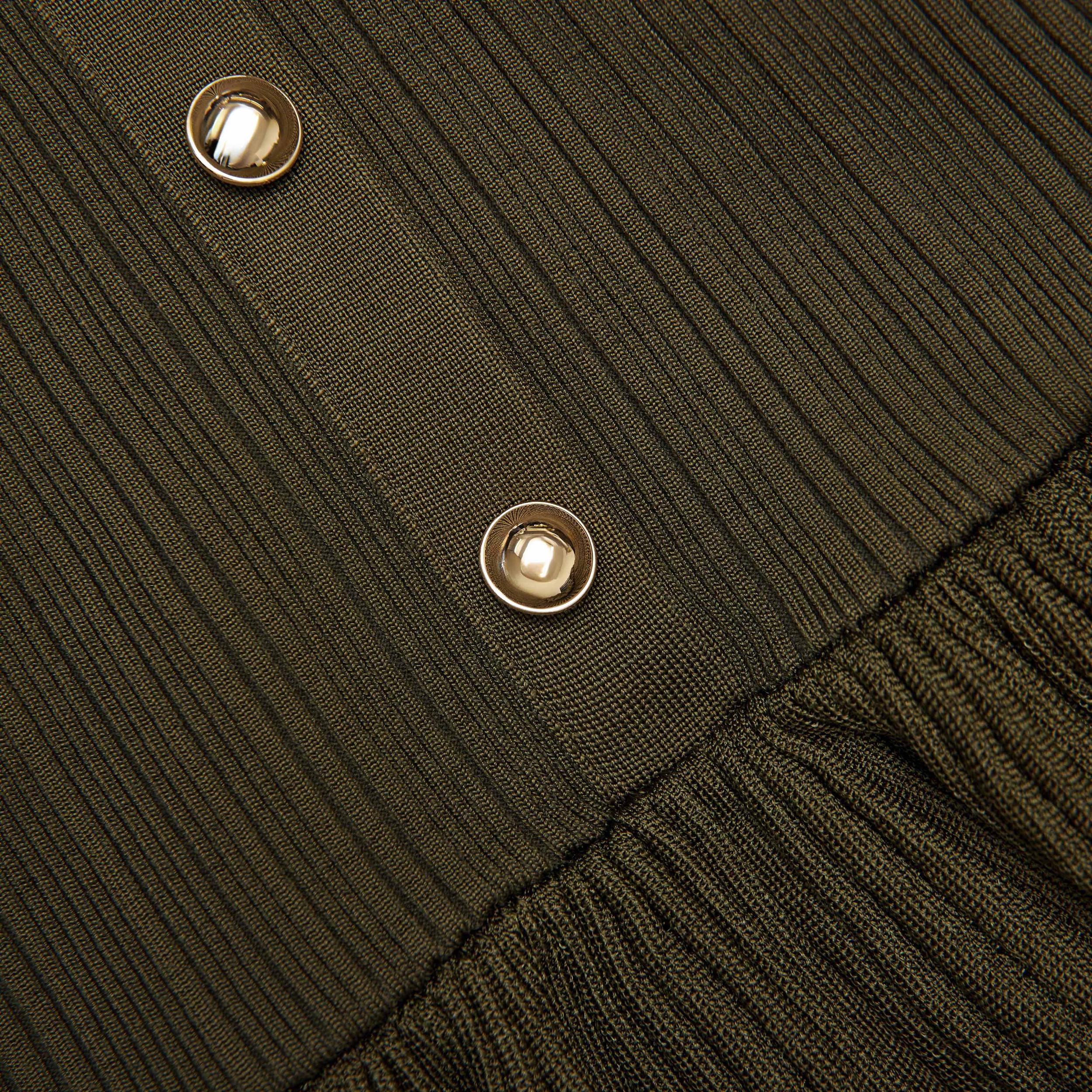 Khaki Bandeau Knit Midi Dress Product Image