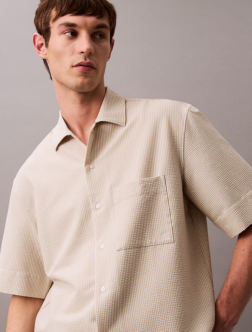 Seersucker Stripe Relaxed Shirt Product Image