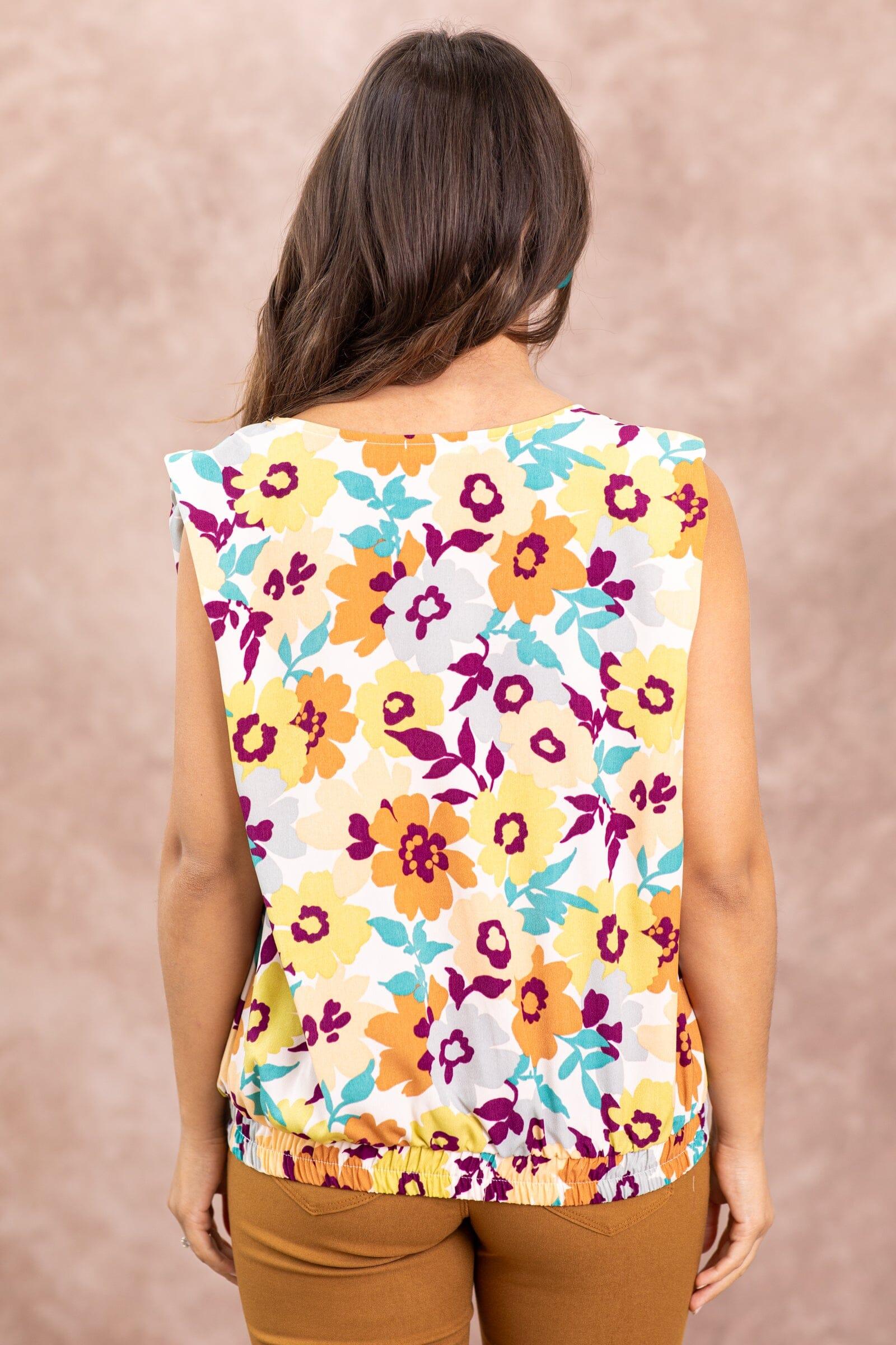 Berry Multicolor Floral Print Top Product Image