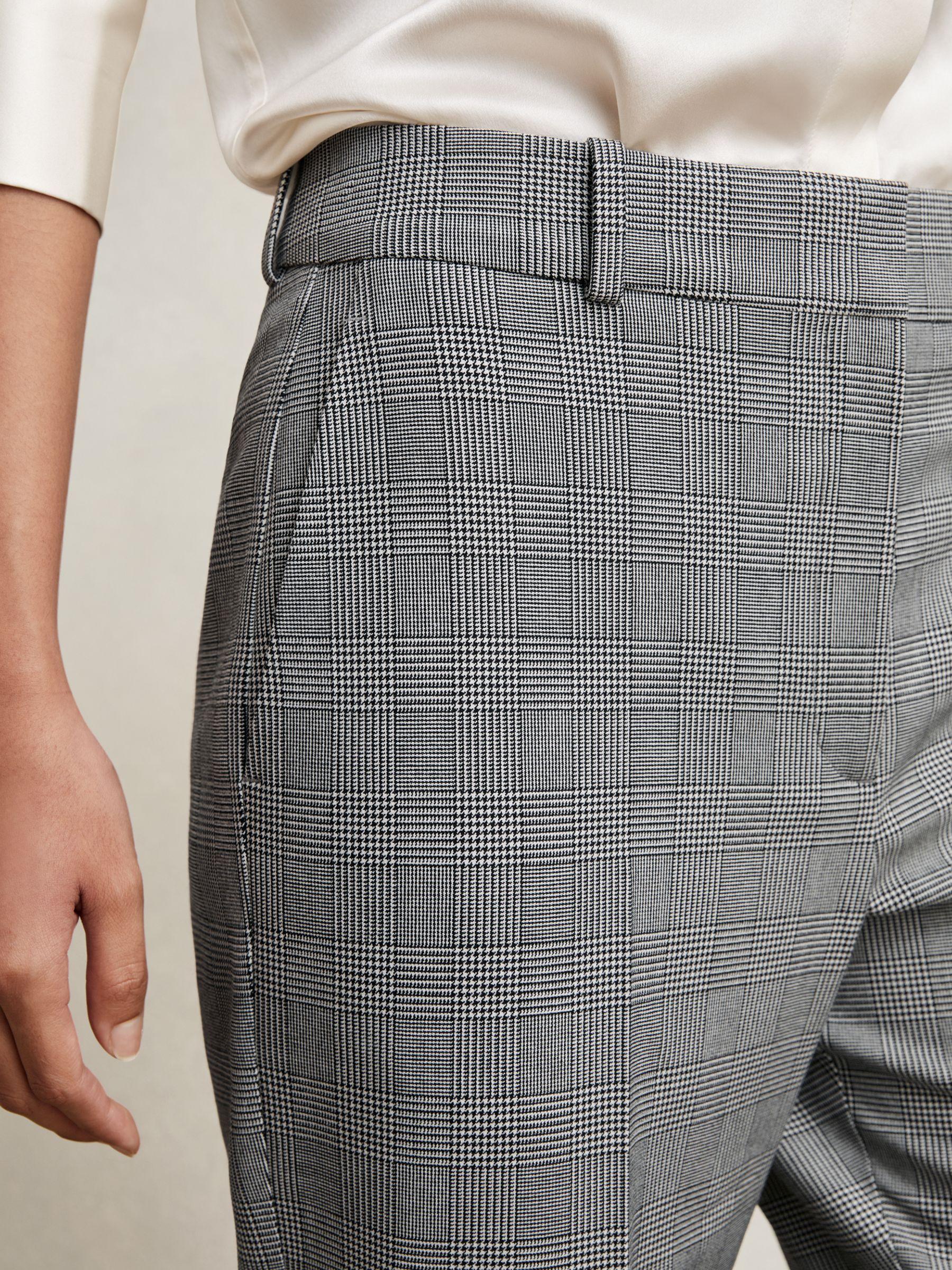 Check Slim-Fit Suit Trousers in Grey Product Image