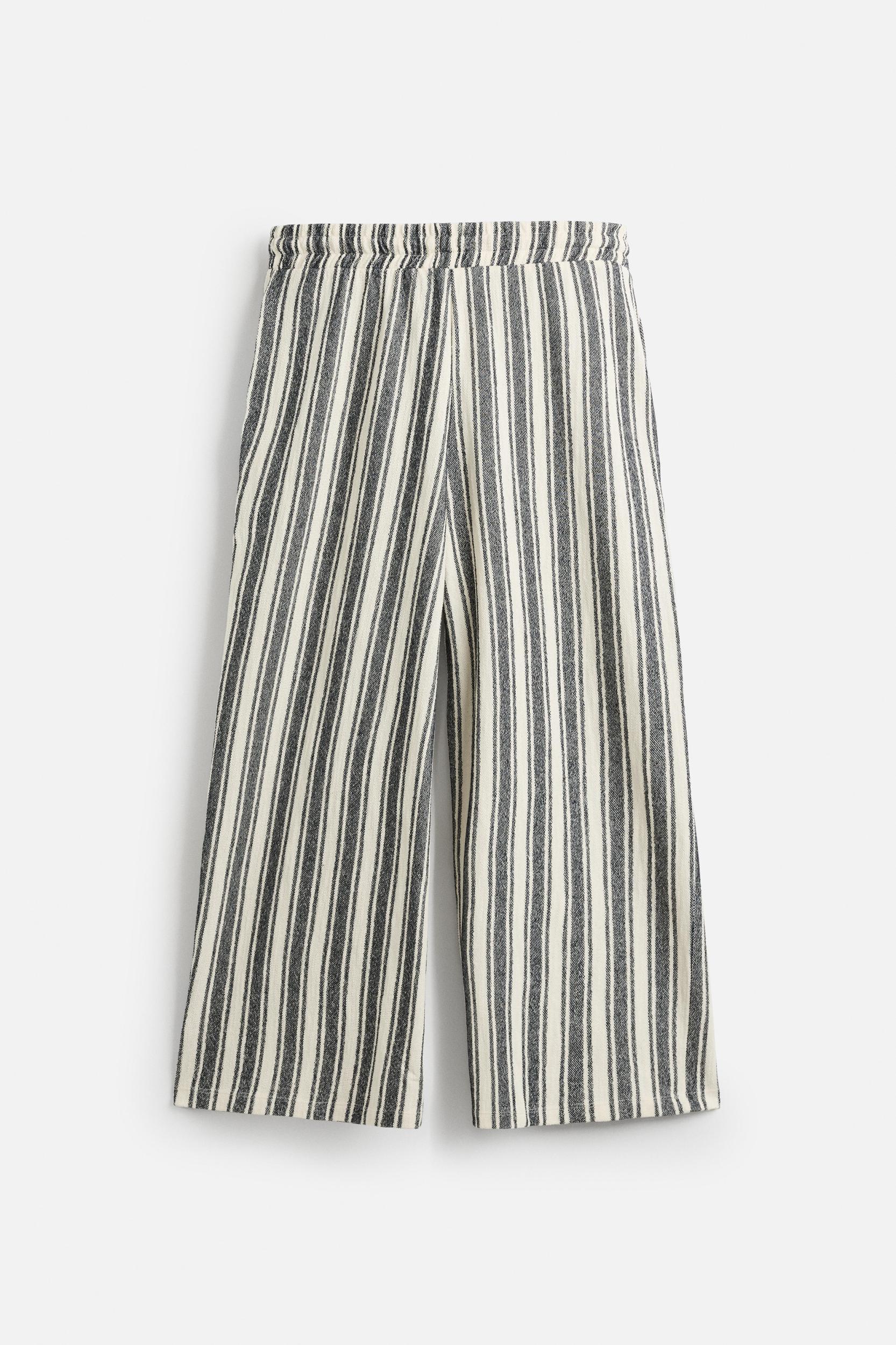 JACQUARD STRIPED PANTS Product Image