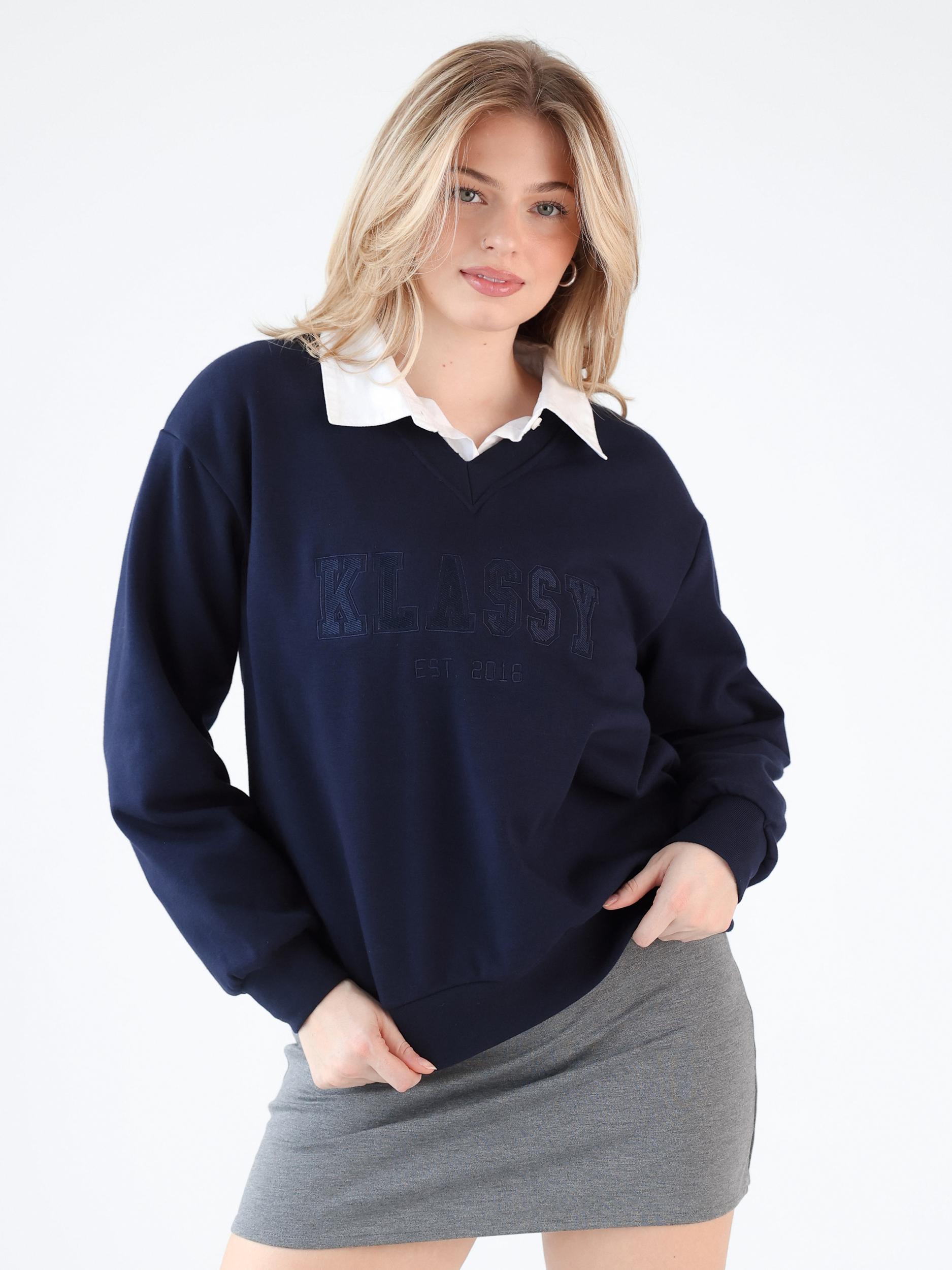 Klassy Varsity Sweater Product Image