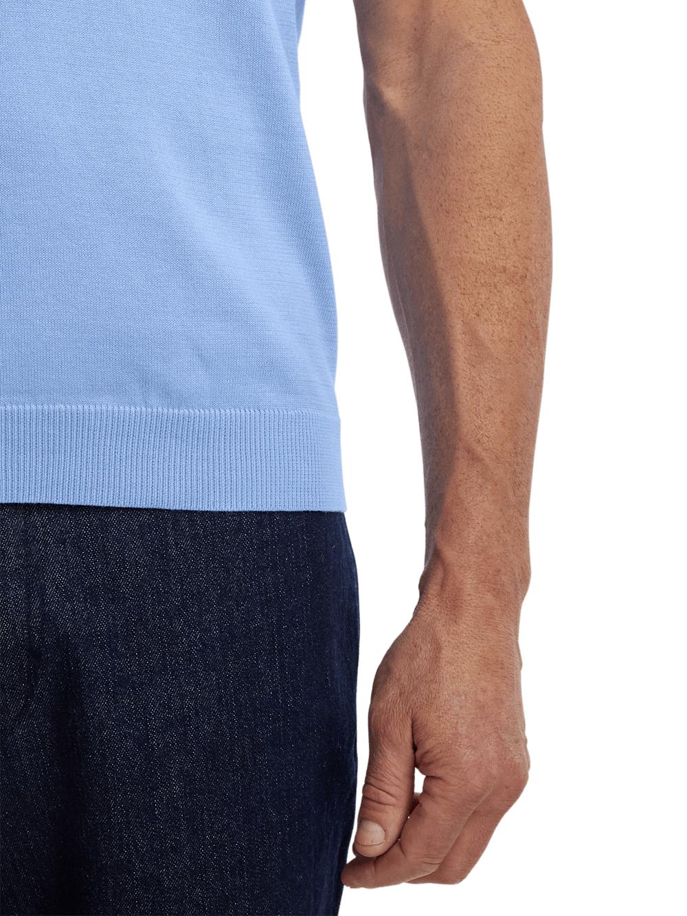 Supima Cotton Crew Neck Sweater - Blue Product Image