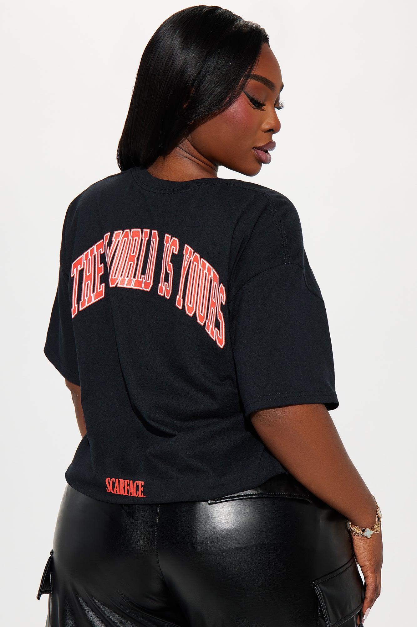 Scarface The World Is Ours Cropped Tee - Black Product Image