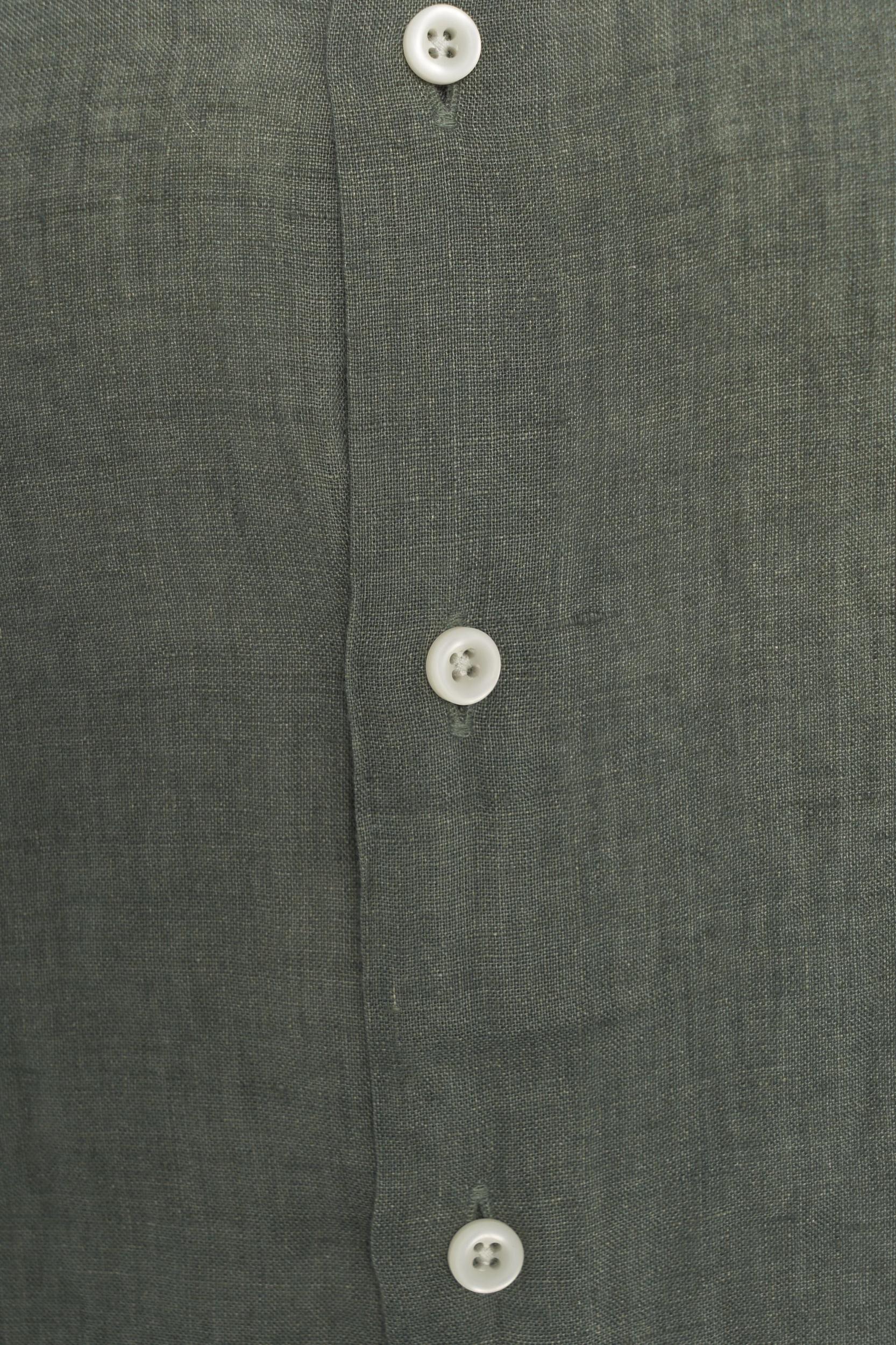 Linen shirt with mandarin collar Product Image