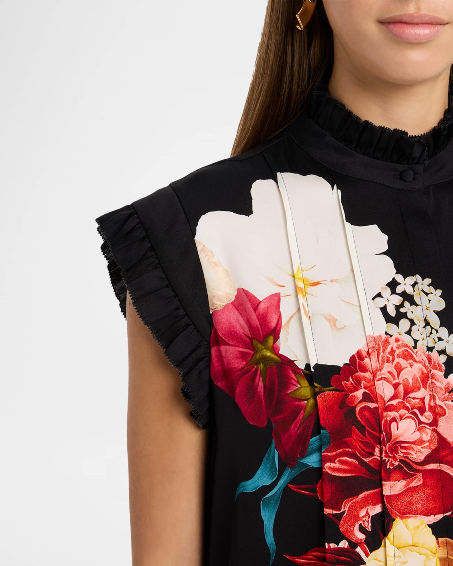 The Chloe Floral-Print Ruffle Top Product Image