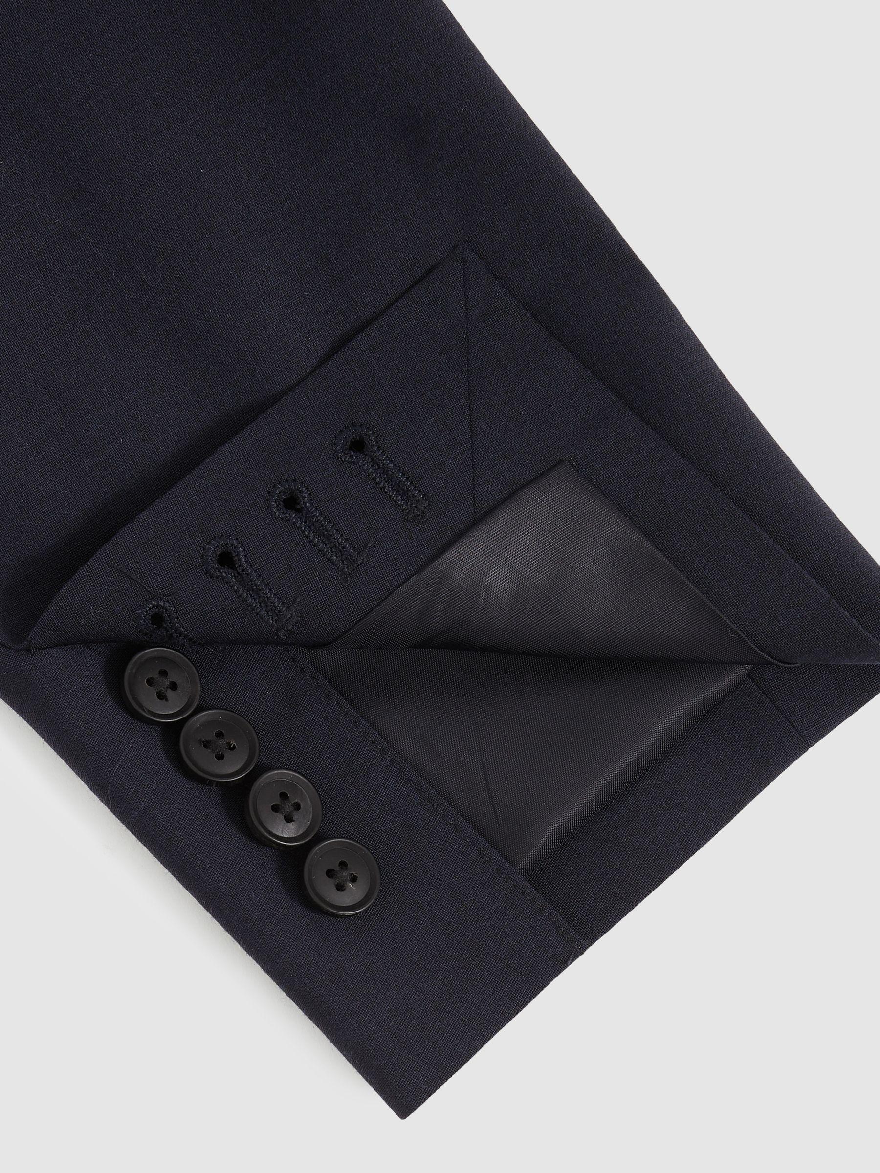 Regular-Fit Single-Breasted Wool-Blend Suit Blazer in Bright Blue Product Image