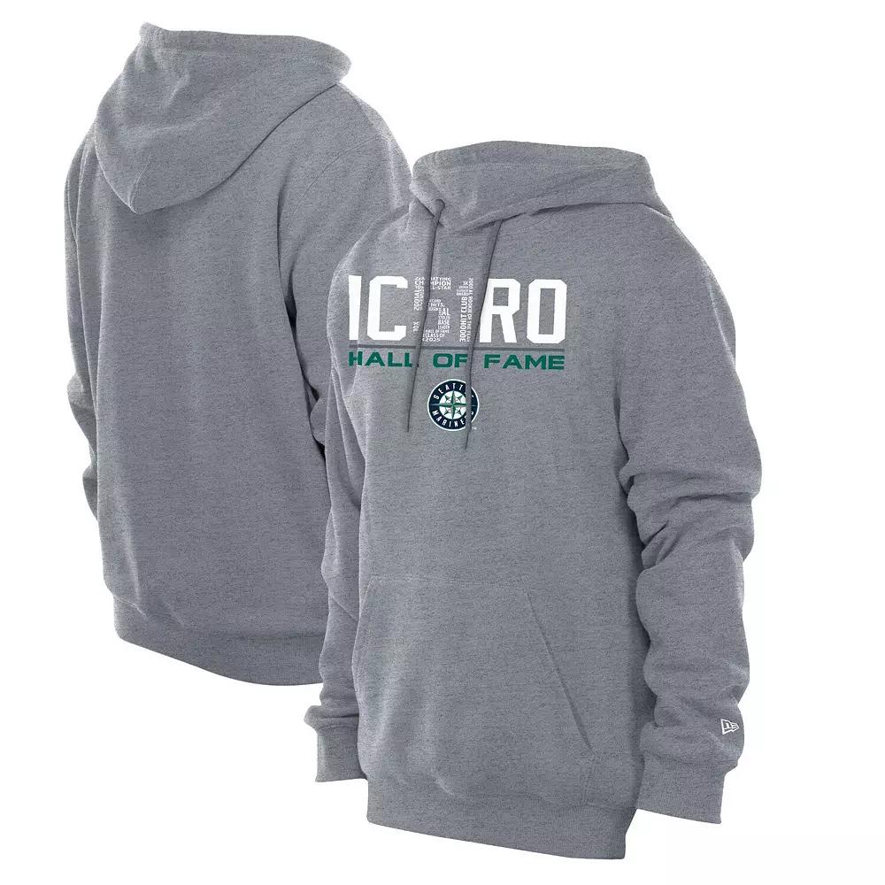 Men's New Era Ichiro Suzuki Gray Seattle Mariners 2025 National Baseball Hall of Fame Pullover Hoodie, Size: Large, Grey Product Image