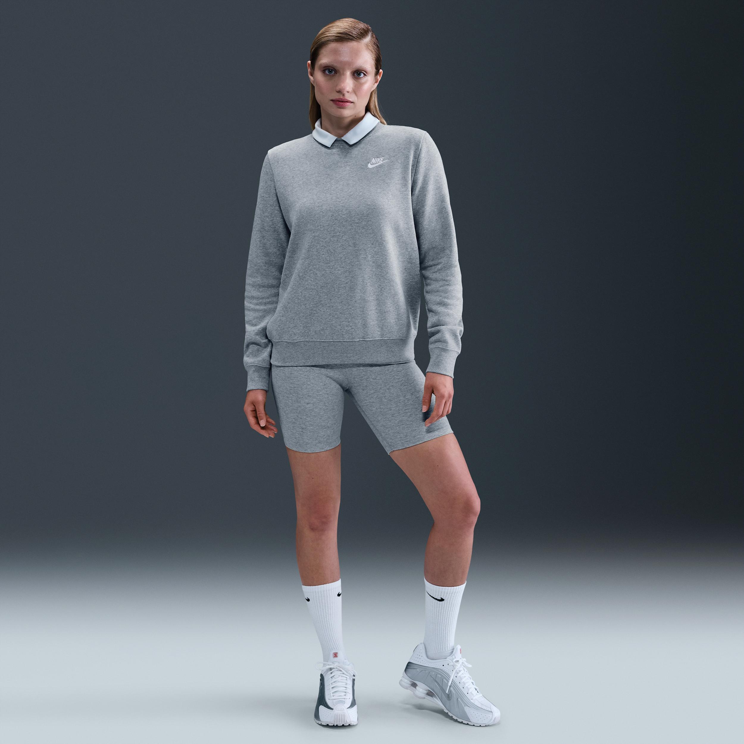 Womens Nike Sportswear Club Fleece Crew-Neck Sweatshirt | DQ5473-063 Product Image