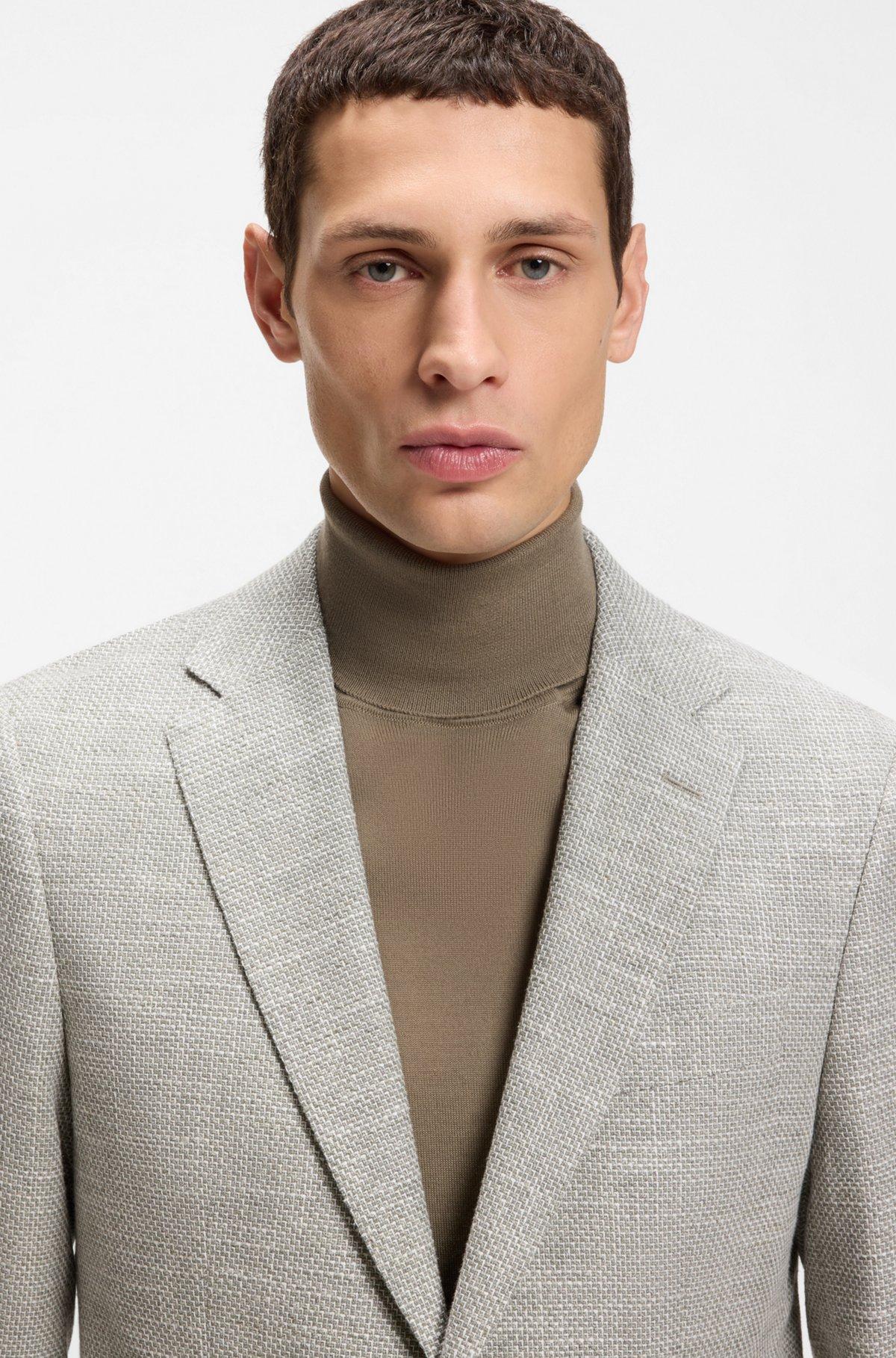 Patterned regular-fit jacket in a cotton blend Product Image