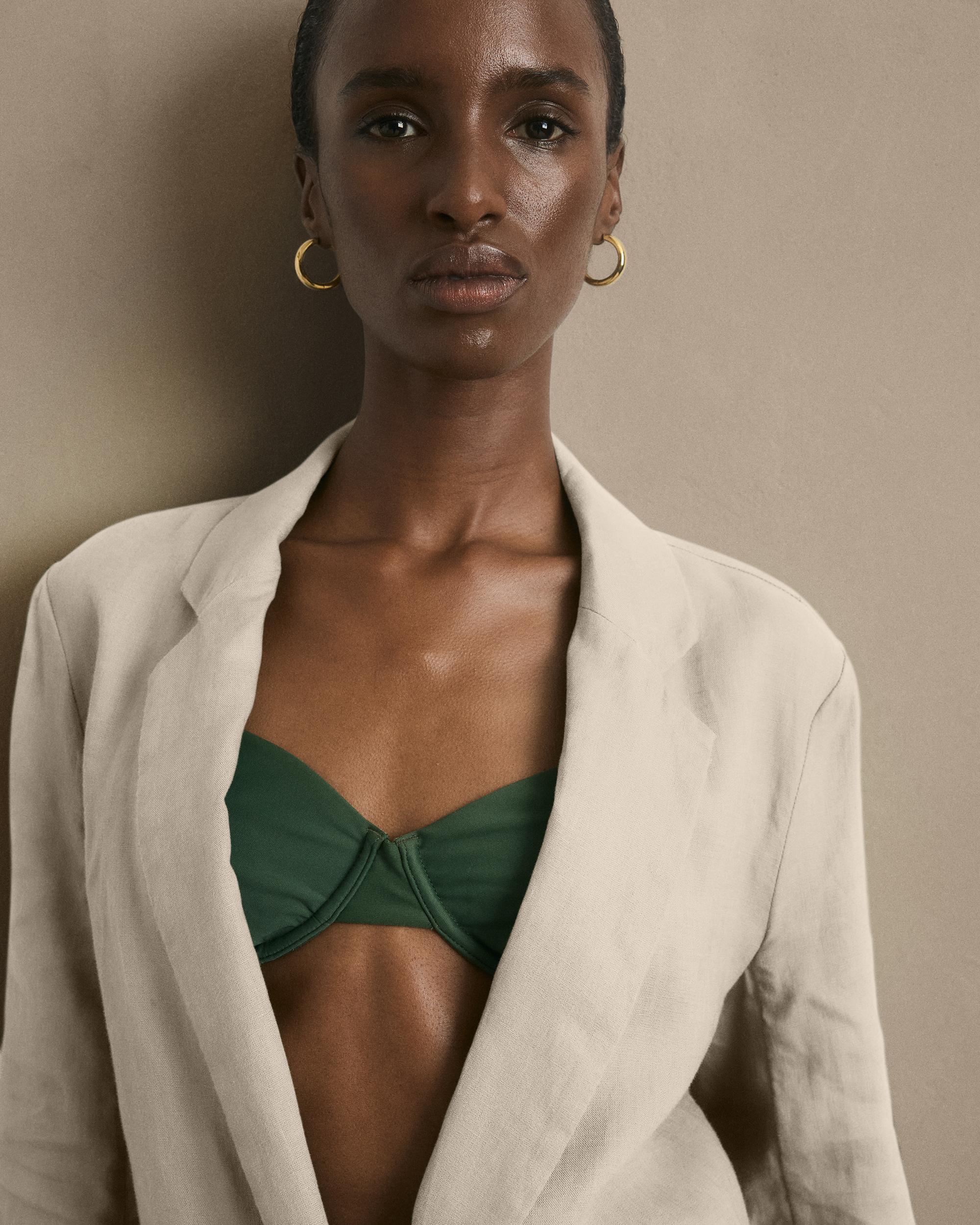 Quince | Women's Italian Demi Bikini Top 78% Recycled Polyamide, 22% Spandex Product Image