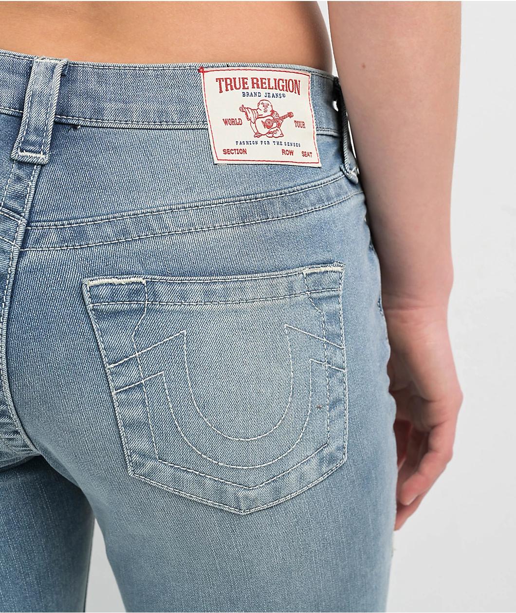 True Religion Jennie Peak Spot Mid Rise Curvy Skinny Jeans Product Image