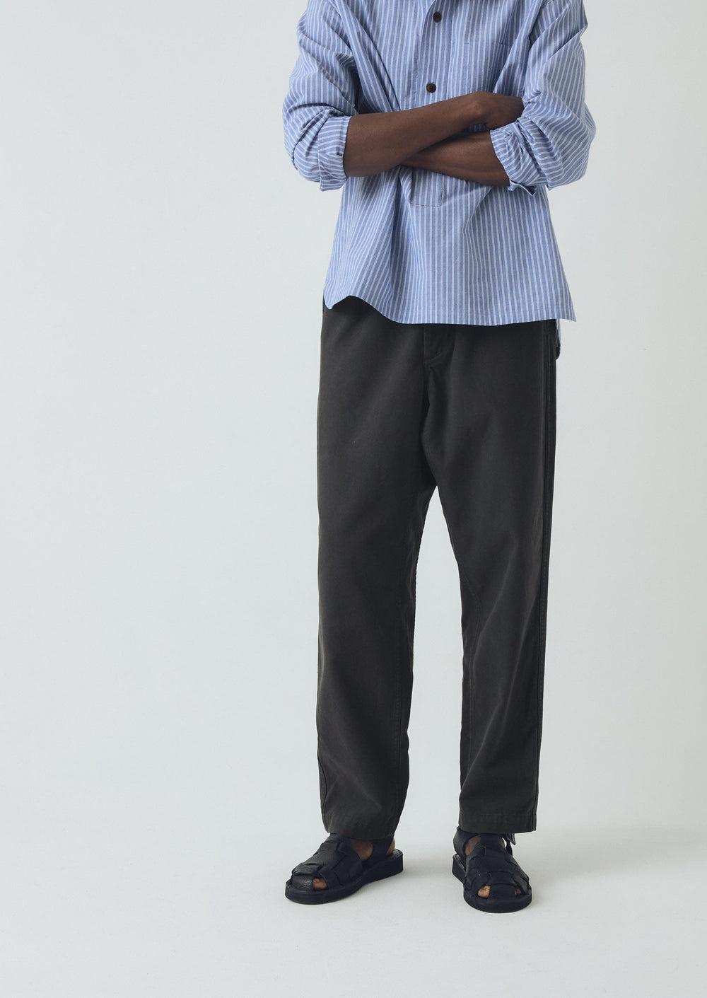 Cotton Canvas Elasticated Pants | Prussian Blue Product Image