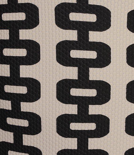 Gianni Bini Retro Fille Textured Pique V-Wire Plunge One Piece Swimsuit Product Image