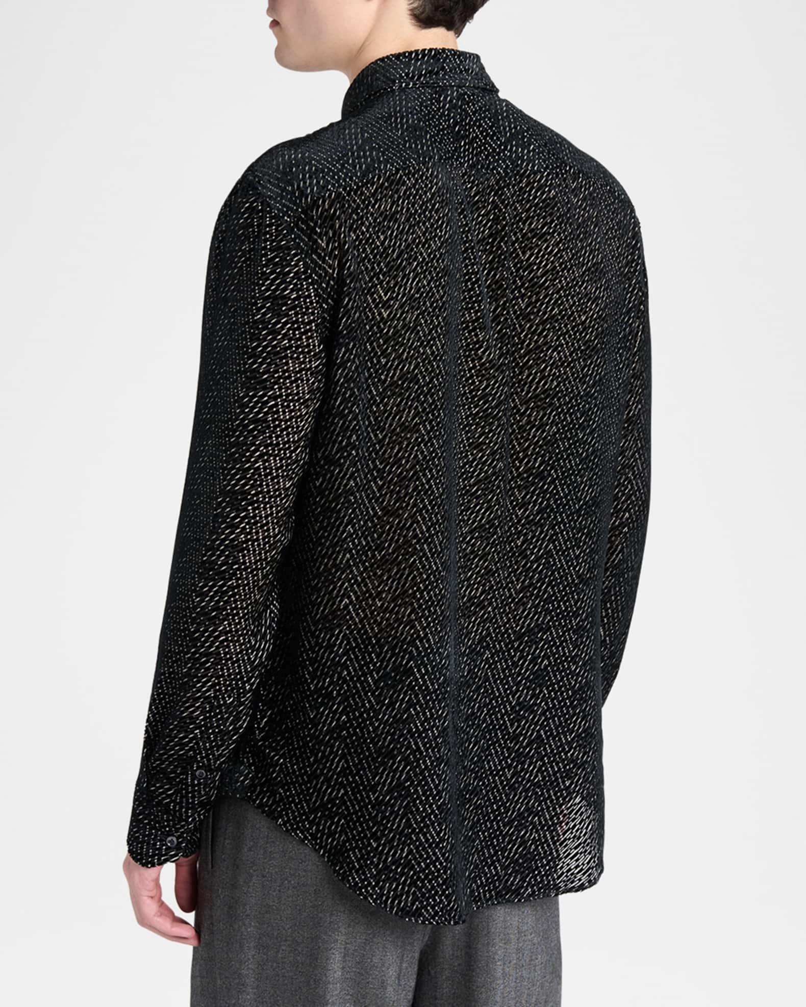 Men's Diagonal-Woven Viscose Dress Shirt Product Image