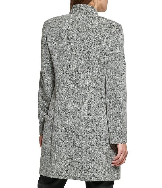 DKNY by Donna Karan Point Collar Knit Long Topper Jacket Product Image