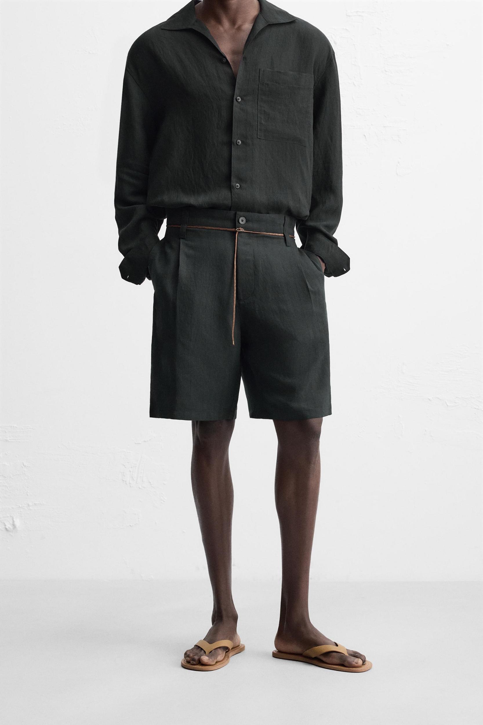 STRIPED JACQUARD SHORTS Product Image