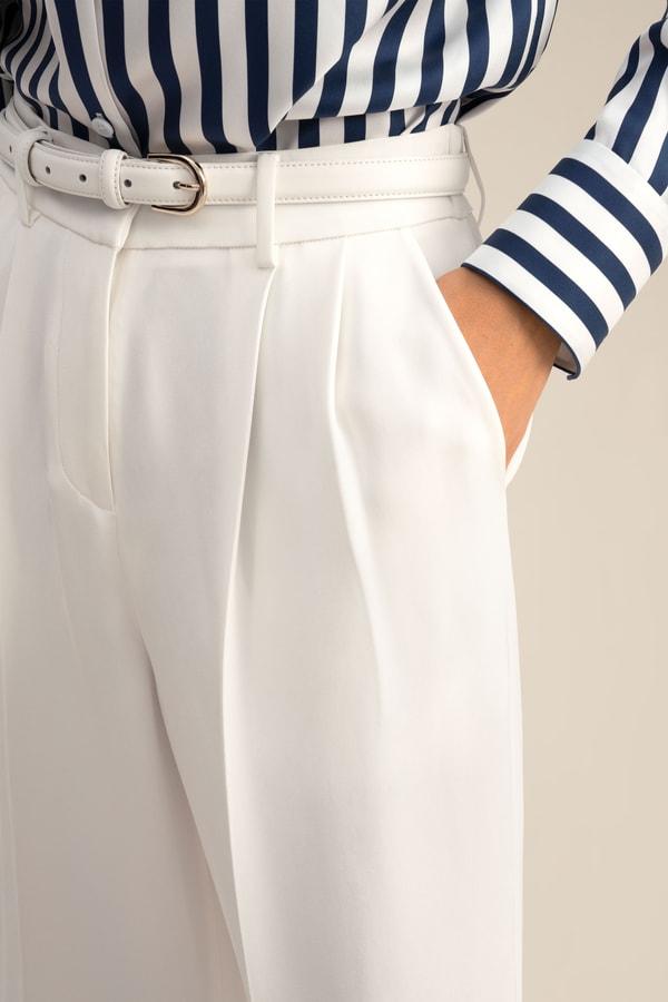 LILYSILK Silk Pants Women Lightweight Natural White 4 Product Image