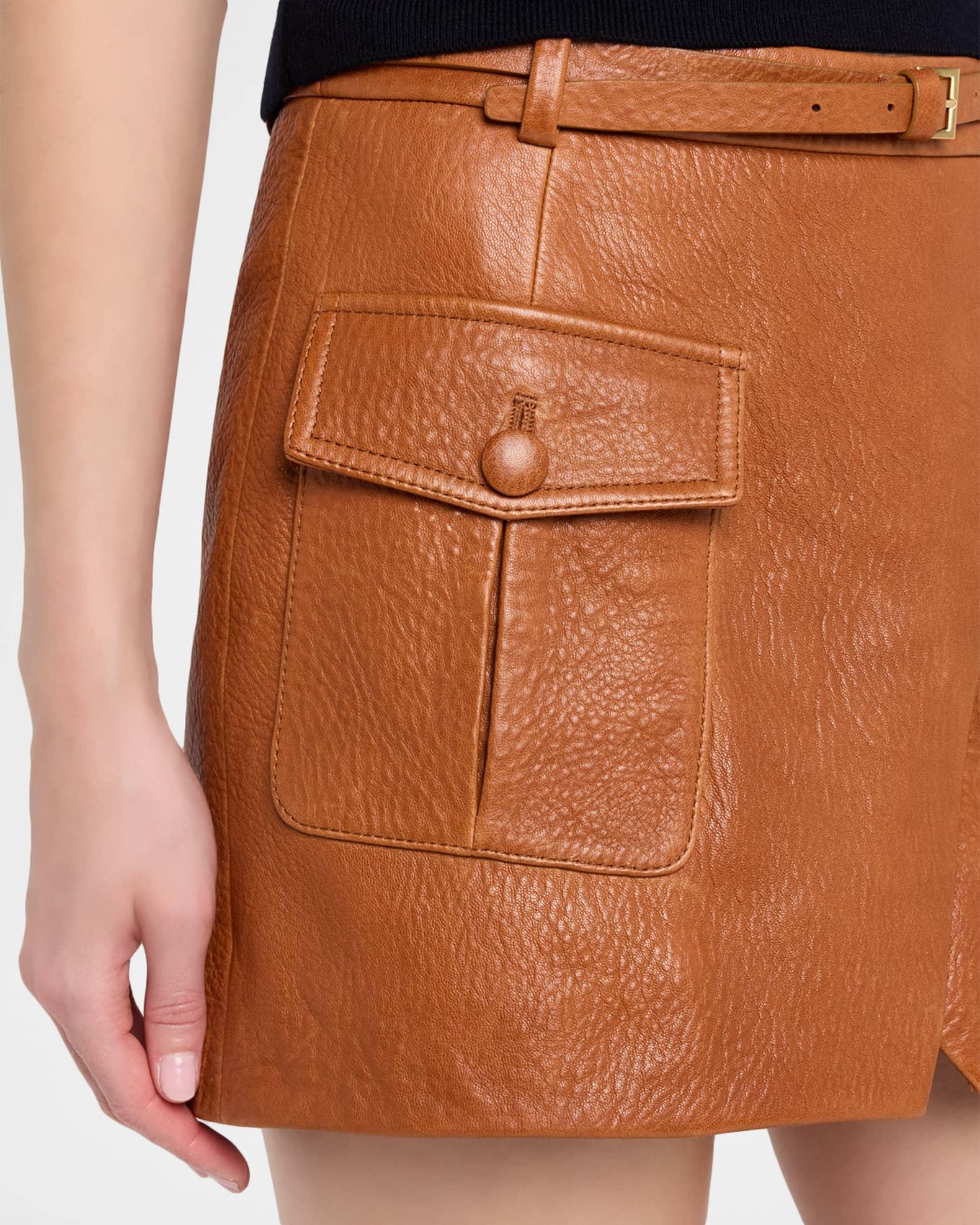 The Leather Cargo Skirt Product Image