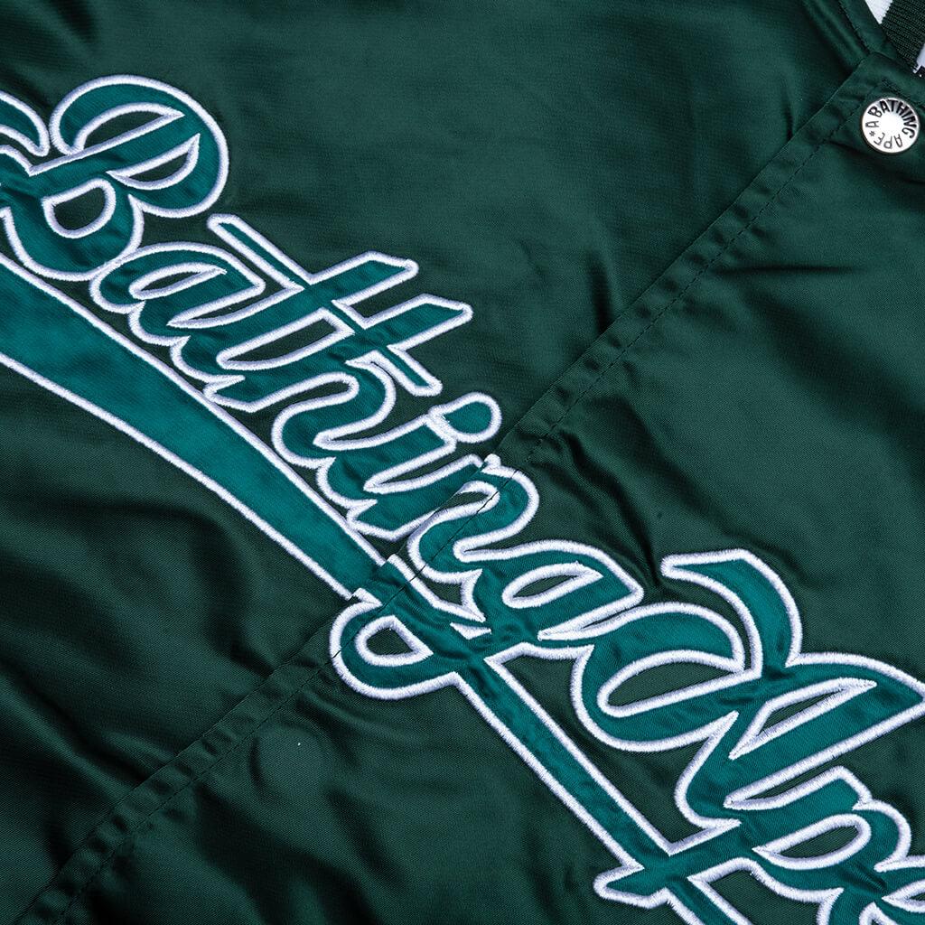 Baseball Varsity Jacket - Green Male Product Image