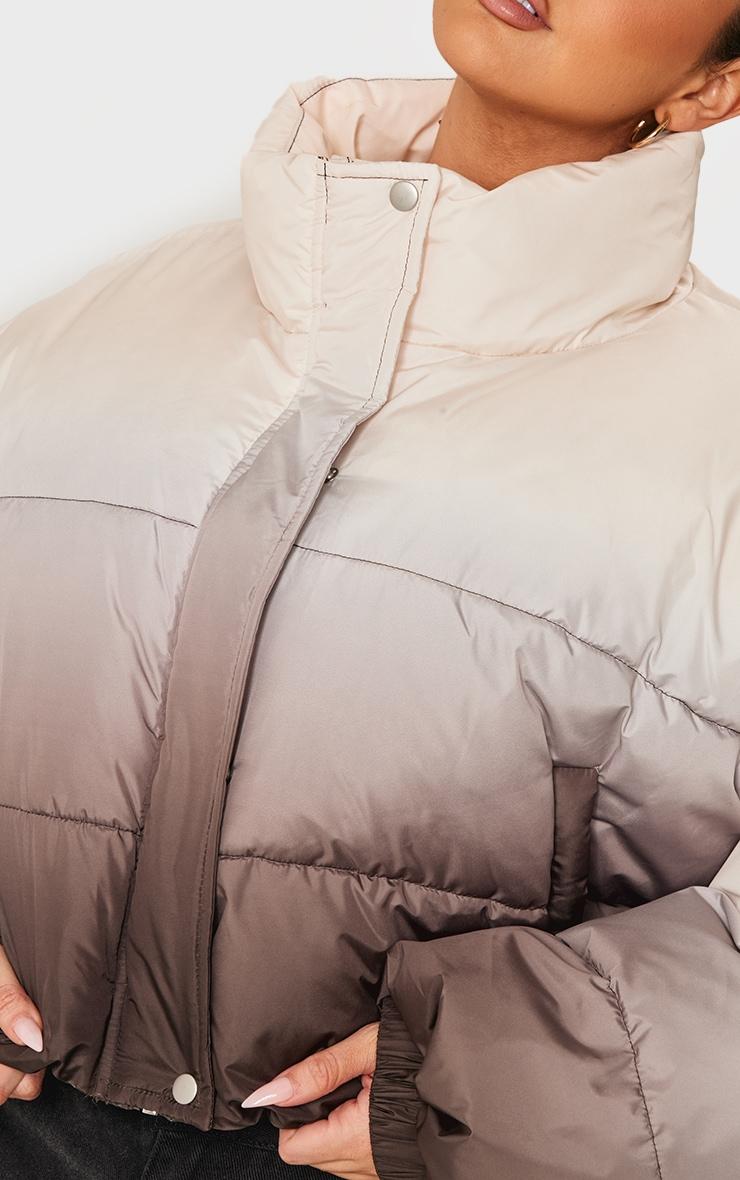 Plus Brown Ombre Puffer Product Image