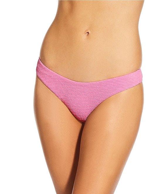 GB Solid Scrunchie Textured Classic Hipster Swim Bottom Product Image