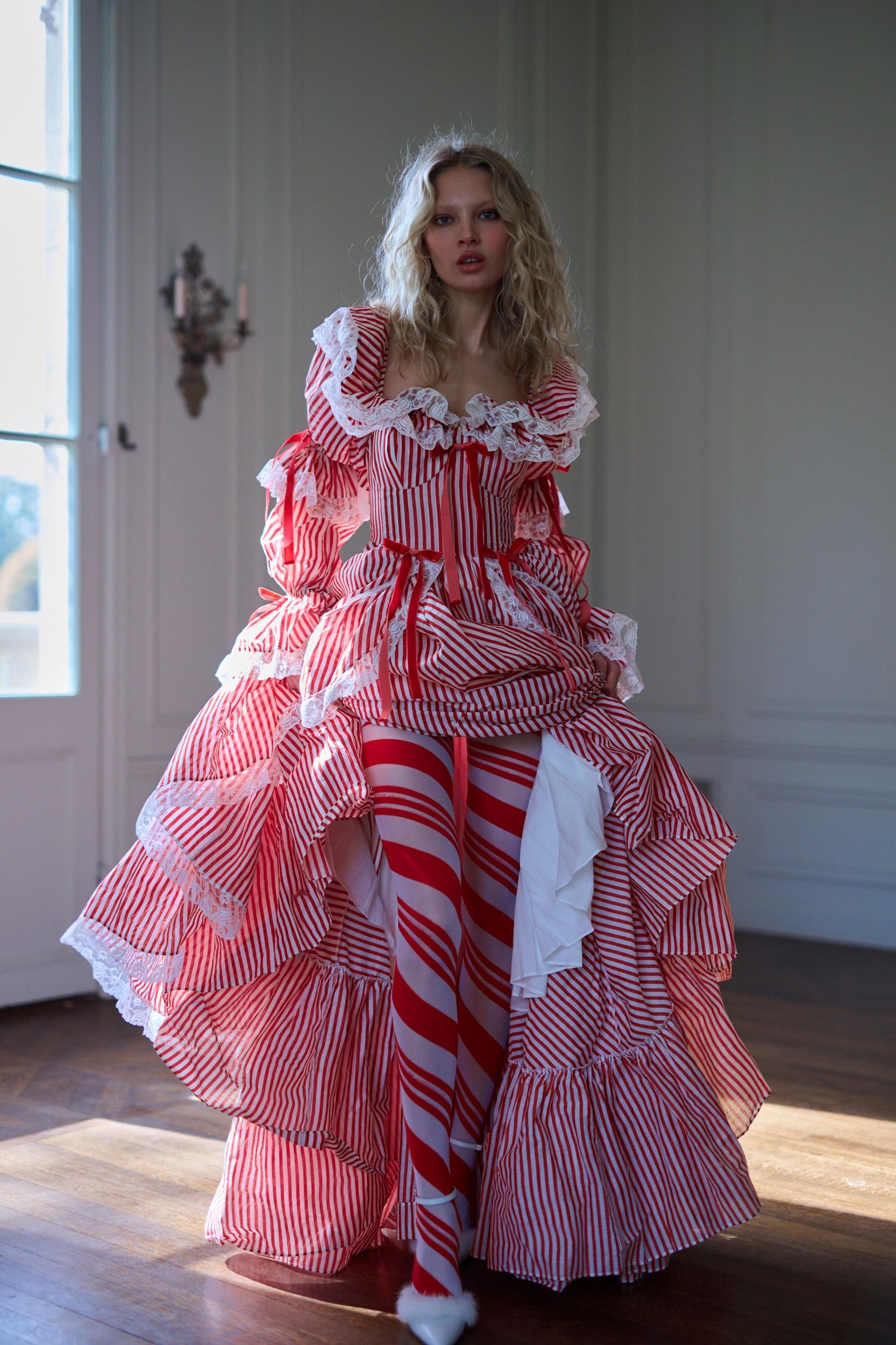 The Candy Stripe Waltz Gown Product Image
