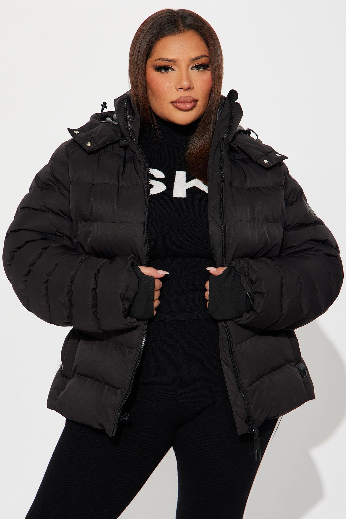 Grab My Skis Puffer Jacket - Black Product Image