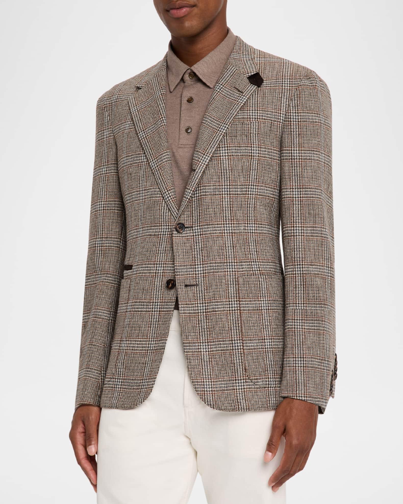 Men's Wool and Cashmere Glen Plaid Sport Coat Product Image