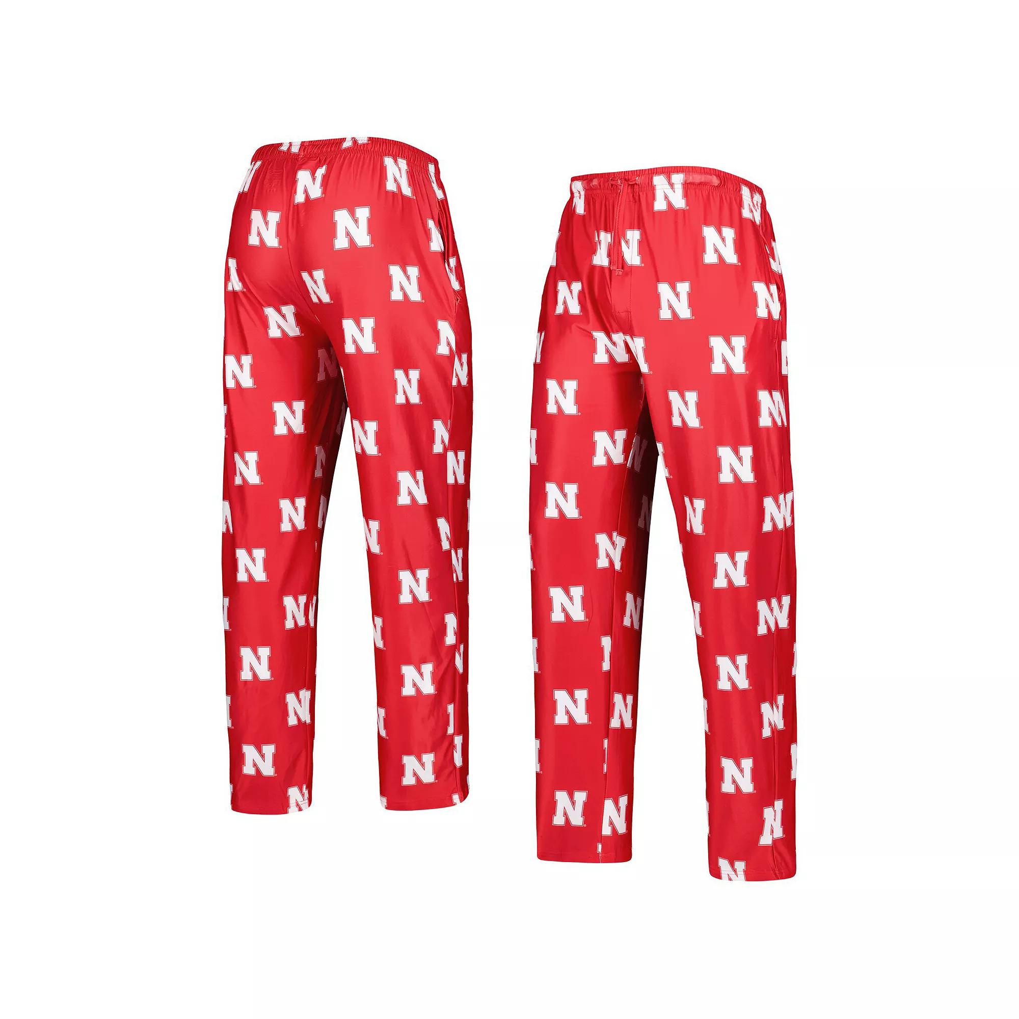 Mens Concepts Sport Scarlet Nebraska Huskers Logo Flagship Allover Print Pants Product Image