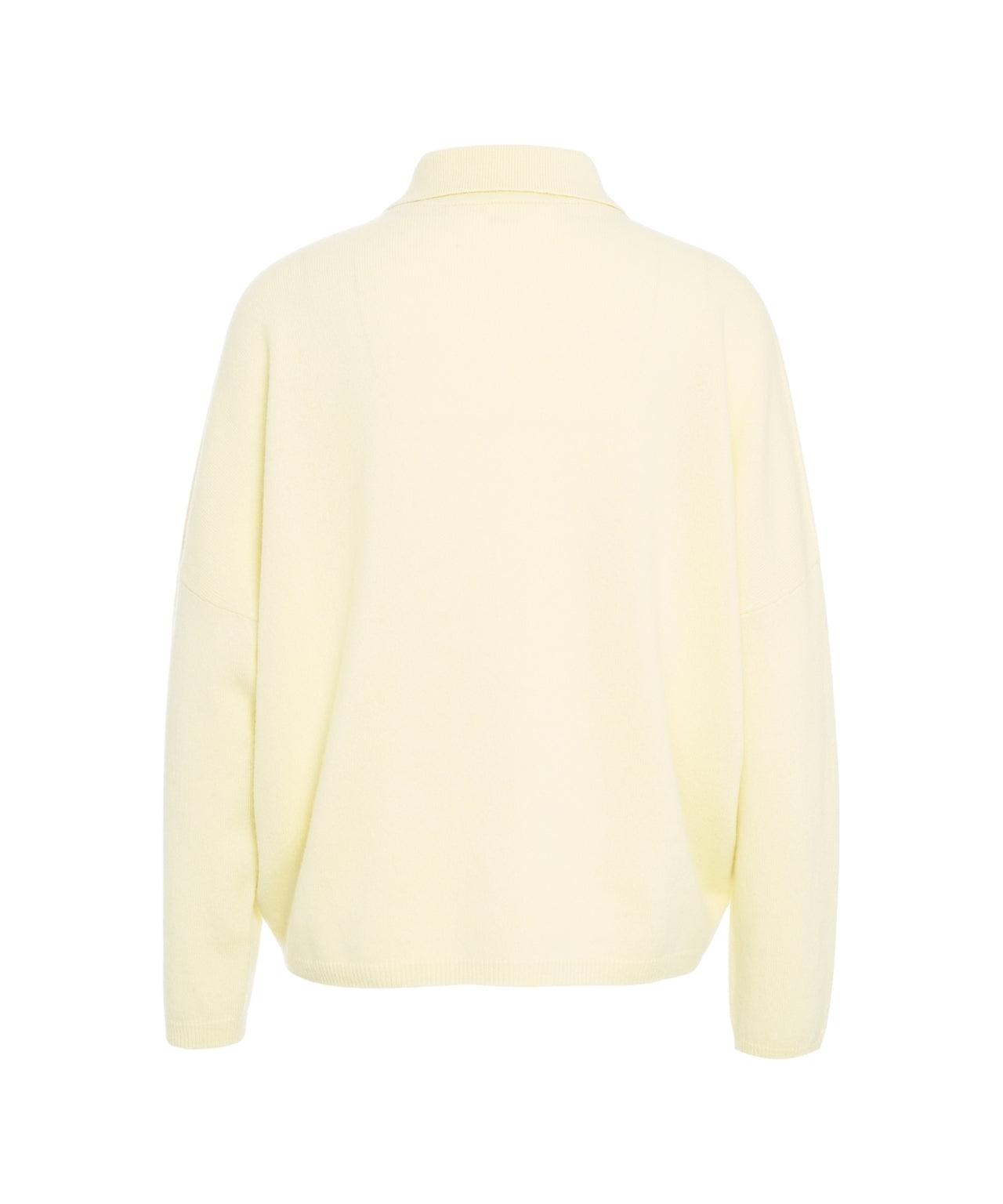 Knit Sweater with Polo Collar Product Image