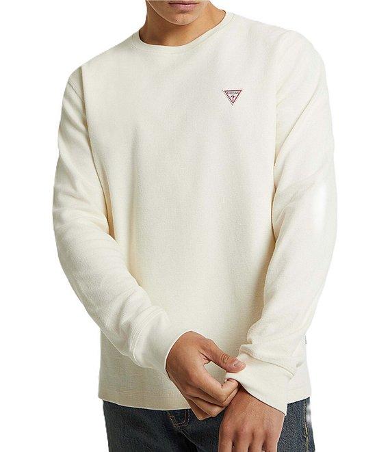 Guess Long Sleeve Waffle-Knit Mini Triangle T-Shirt Product Image