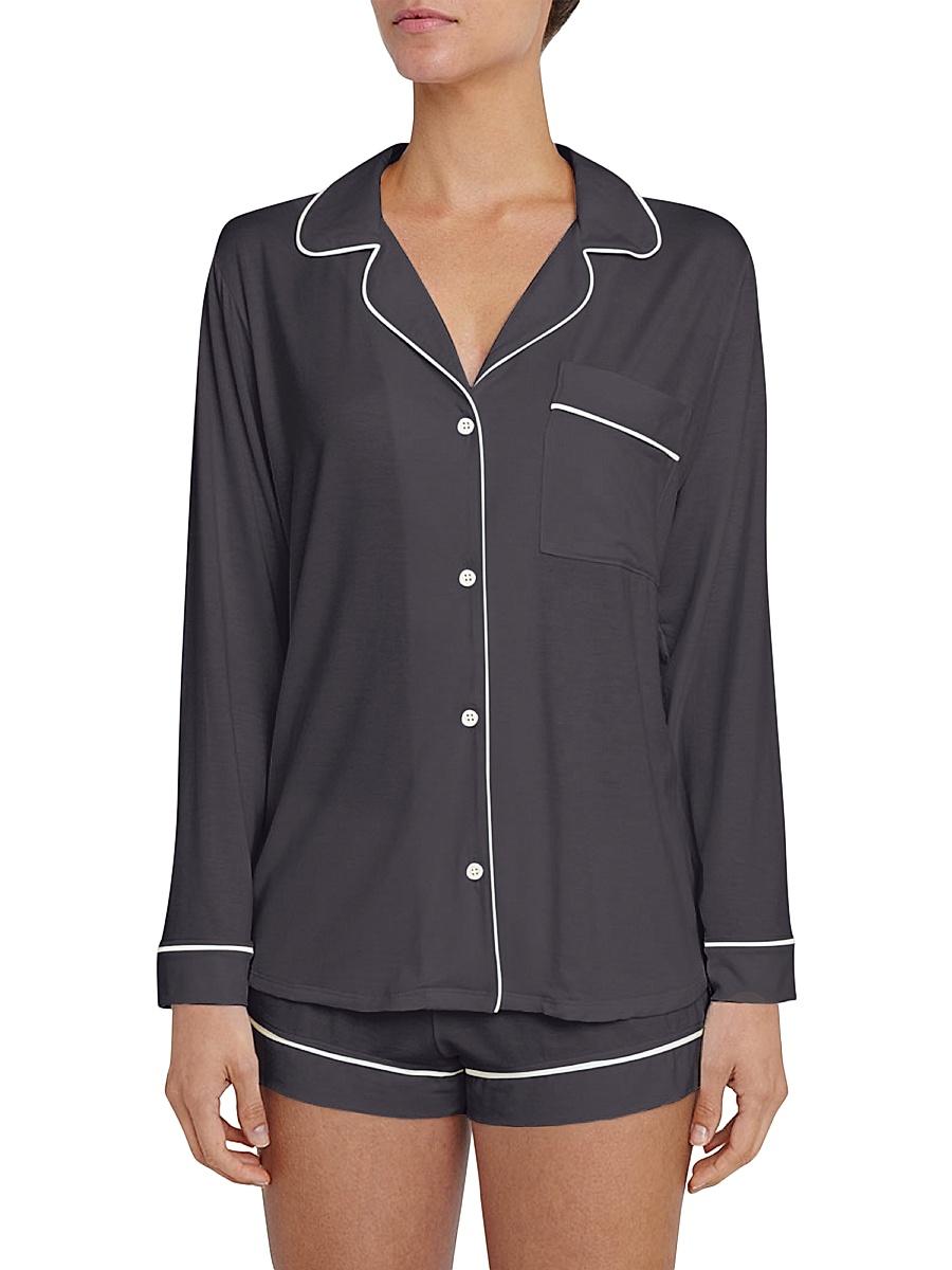 Womens Gisele 2-Piece Piped Pajama Set Product Image