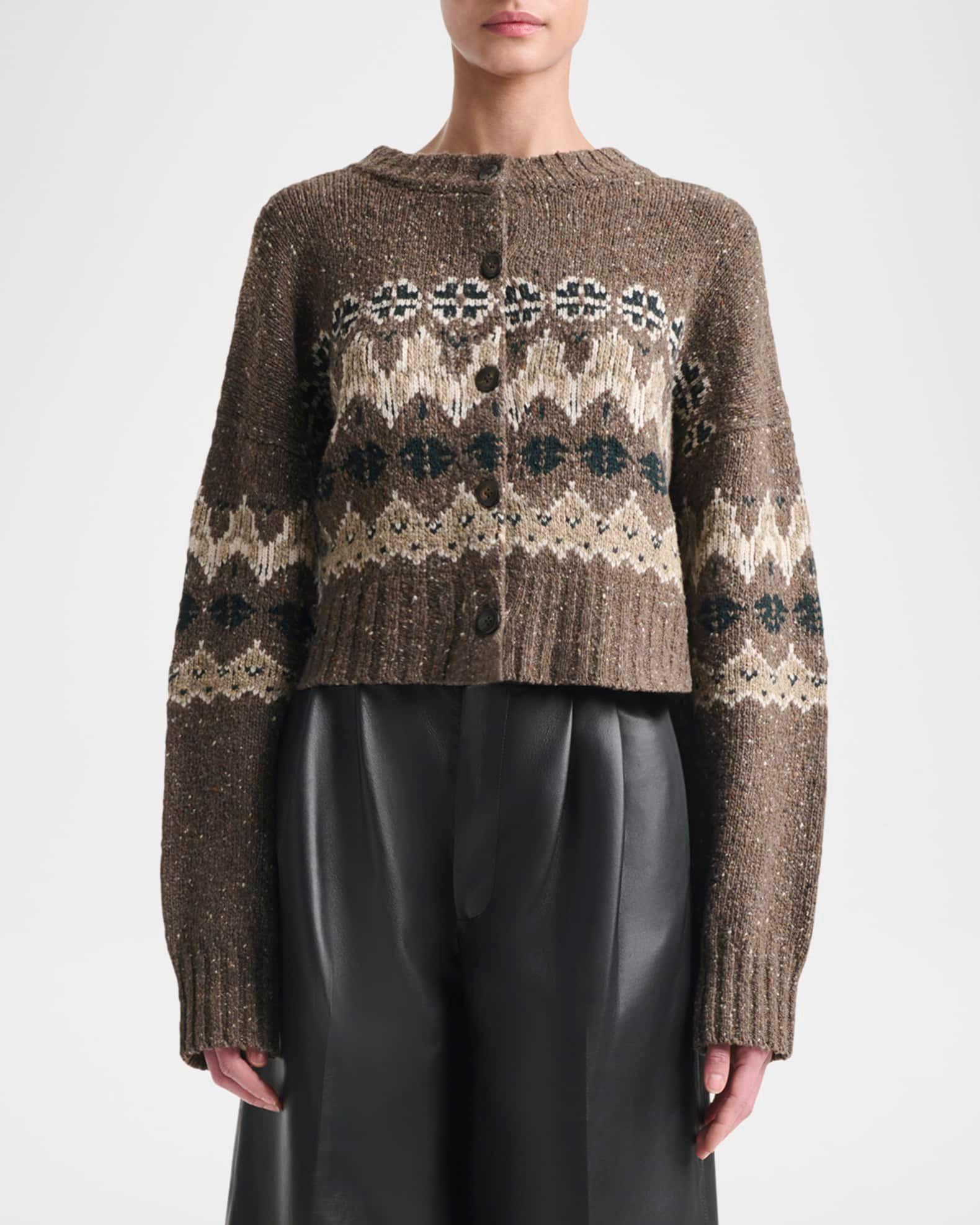 Cammie Fair Isle Crop Cardigan Product Image