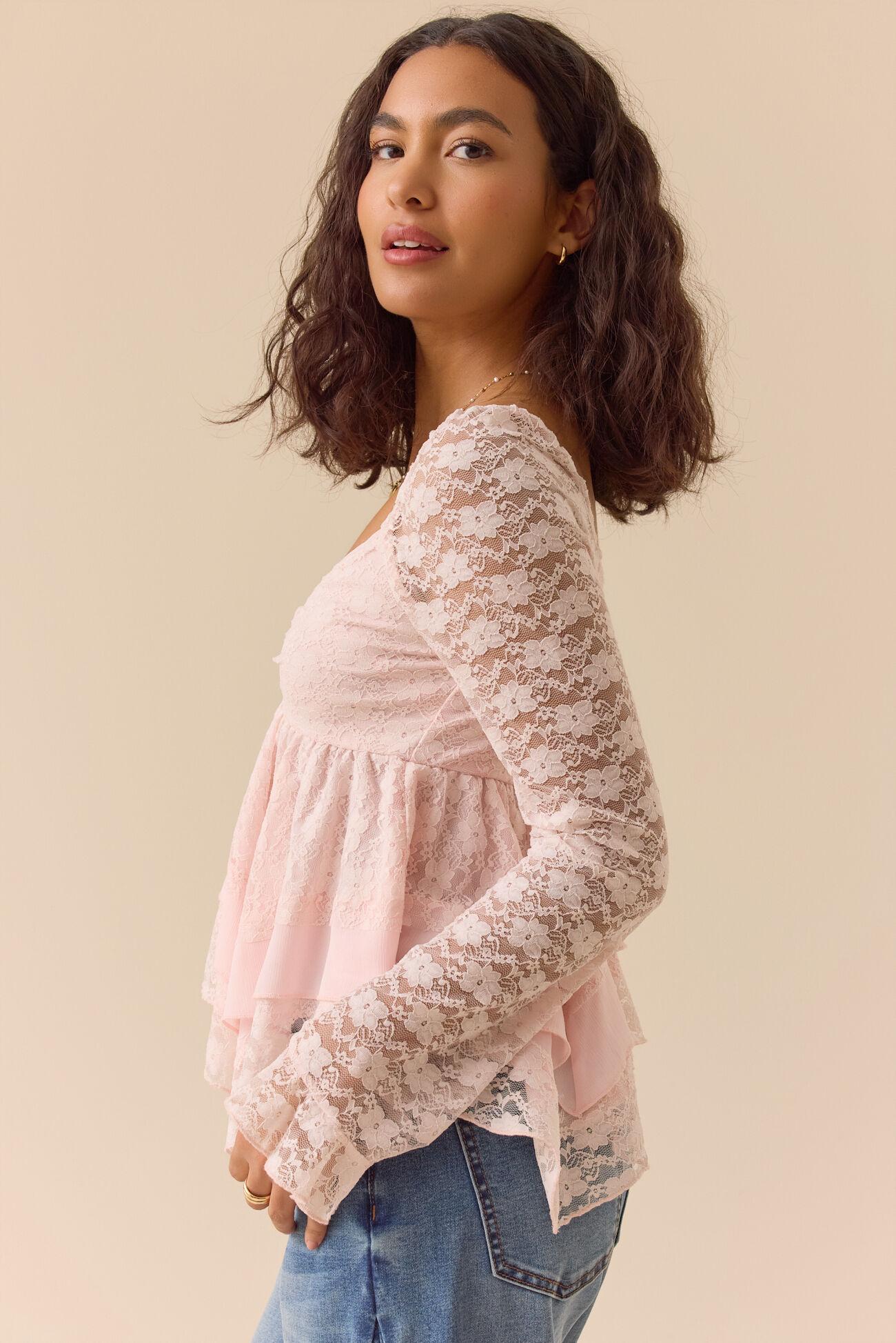 Lillian Lace Babydoll Top Product Image