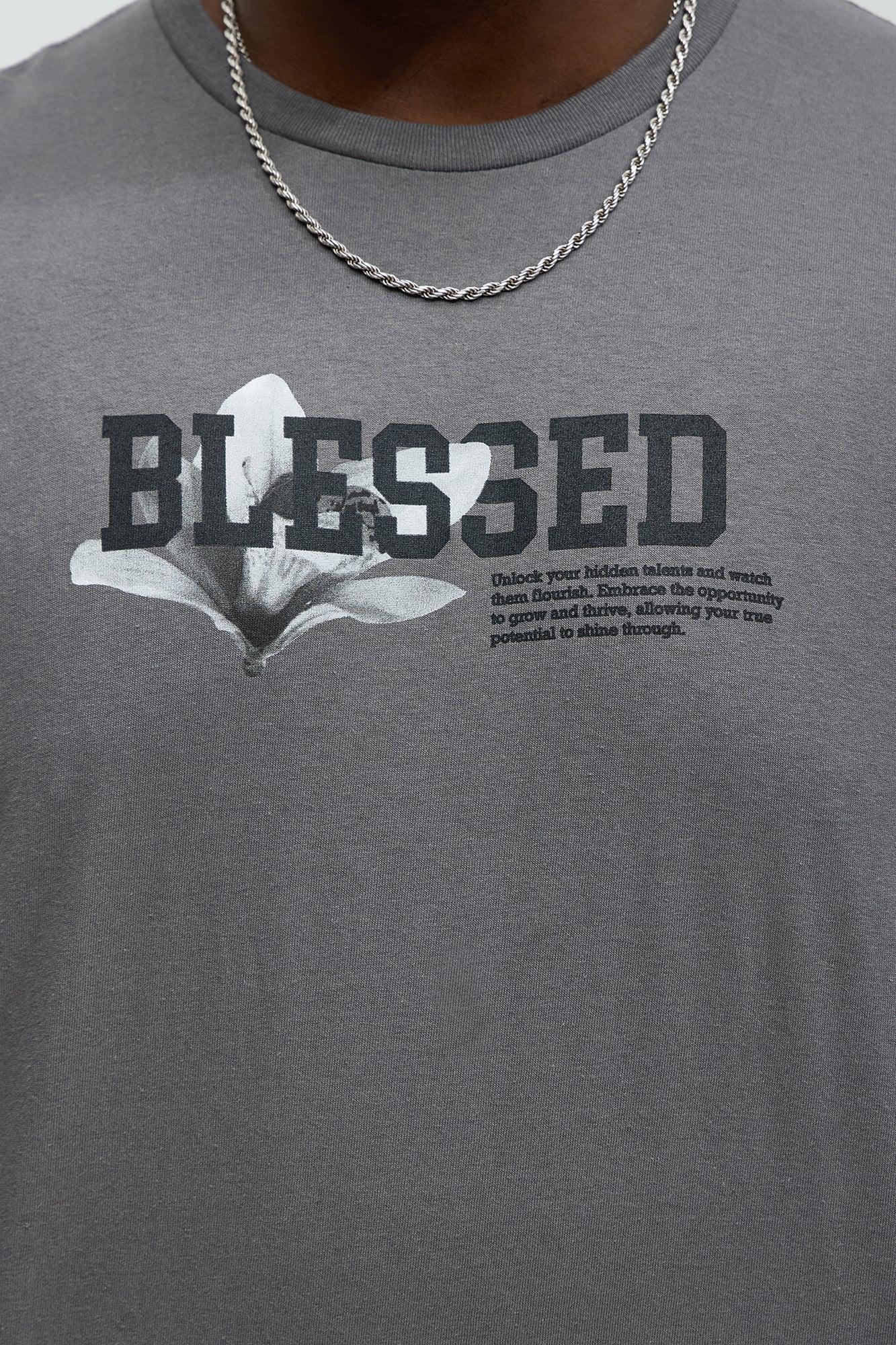 Blessed And Growing Short Sleeve Tee - Charcoal Male Product Image