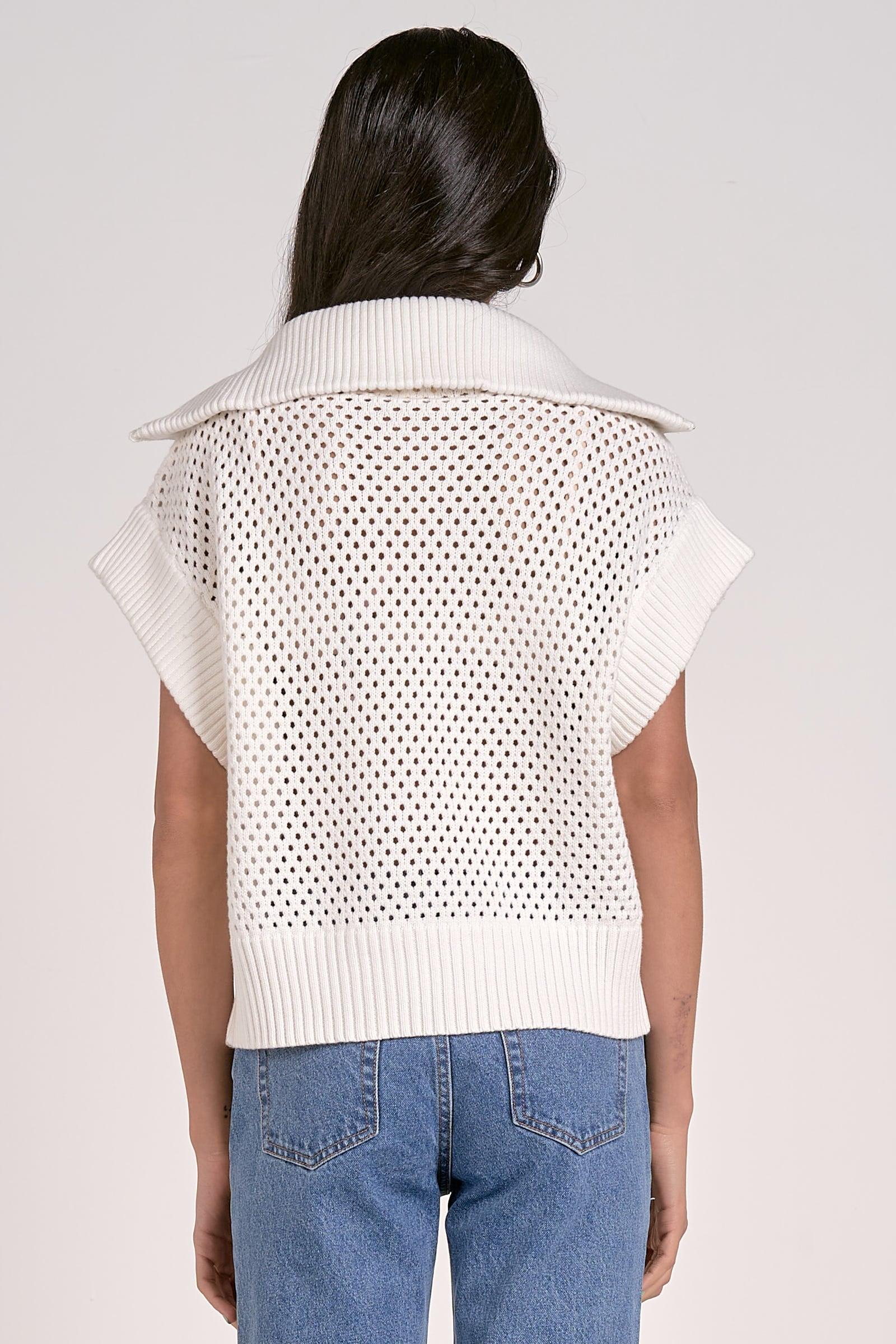 Big Collar 1/4 Zip Sweater Product Image