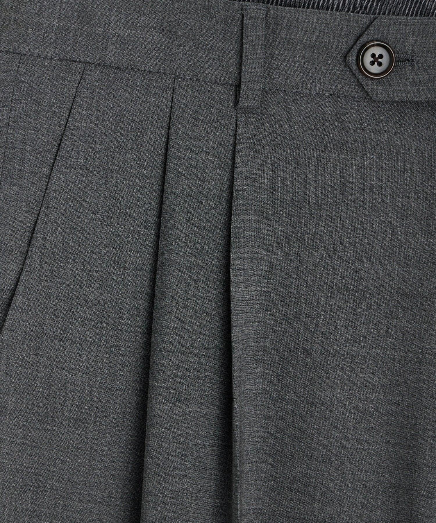 Plus Size Plain Button Detail Straight Leg Pants Women DarkBrown Office Straight Leg High Rise Office Pants BloomChic 10/M Product Image