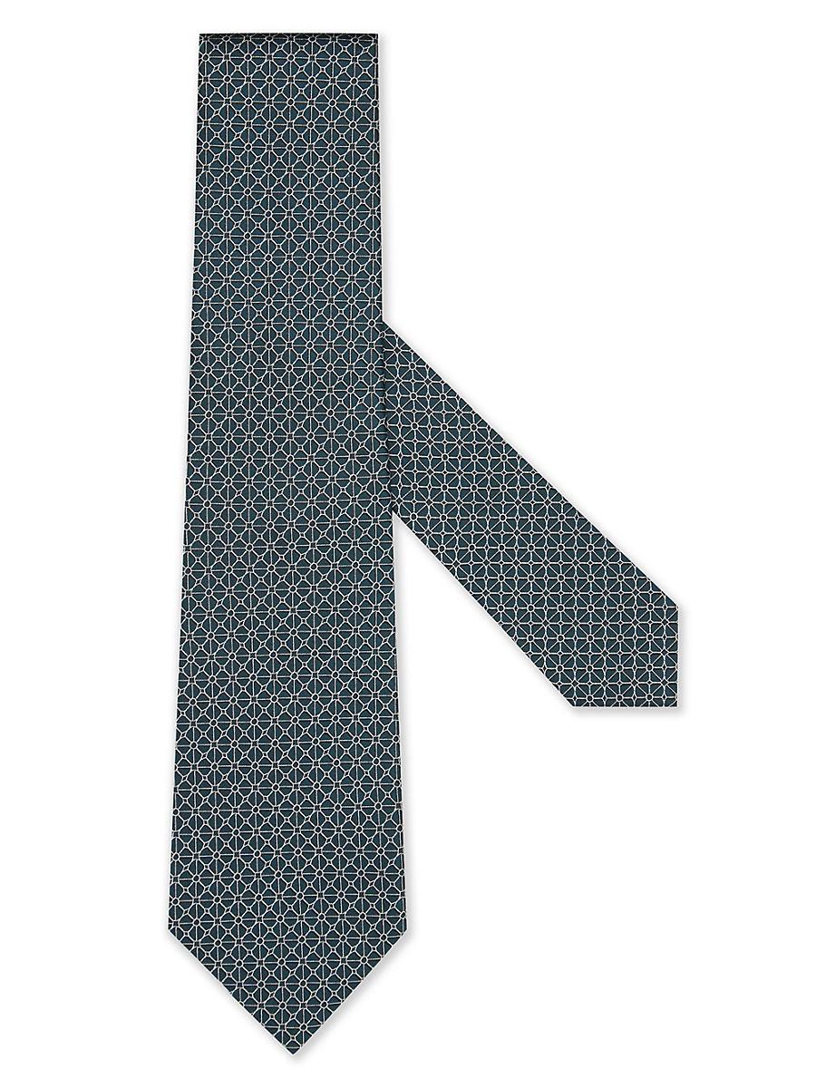 Mens Floral Jacquard Silk Tie Product Image