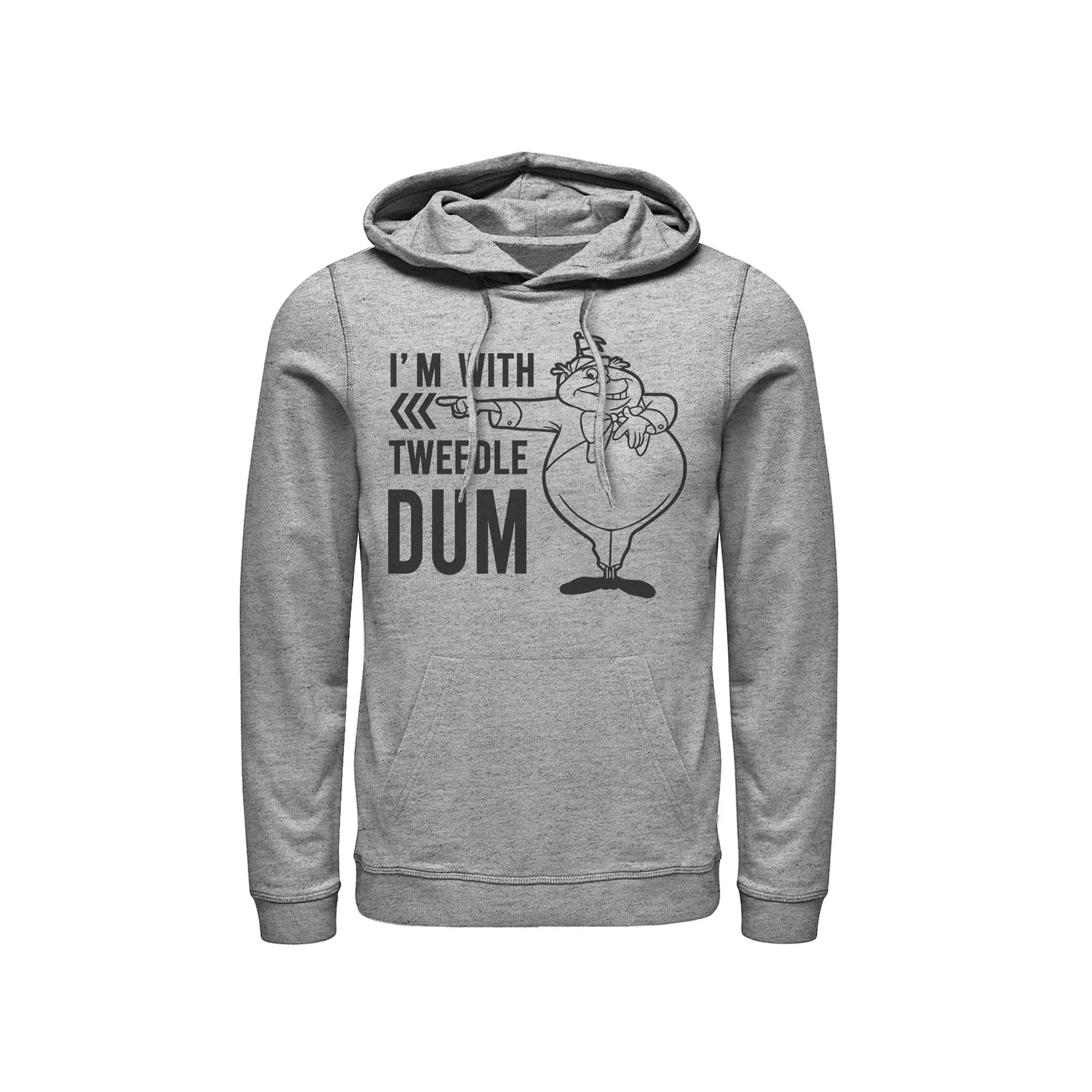 Disney's Alice In Wonderland I'm With Tweedledum Men's Hoodie, Size: Medium, Athletic Grey Product Image