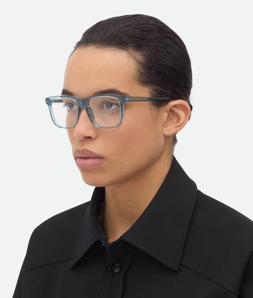 Classic Square Eyeglasses in Light blue/transparent Product Image