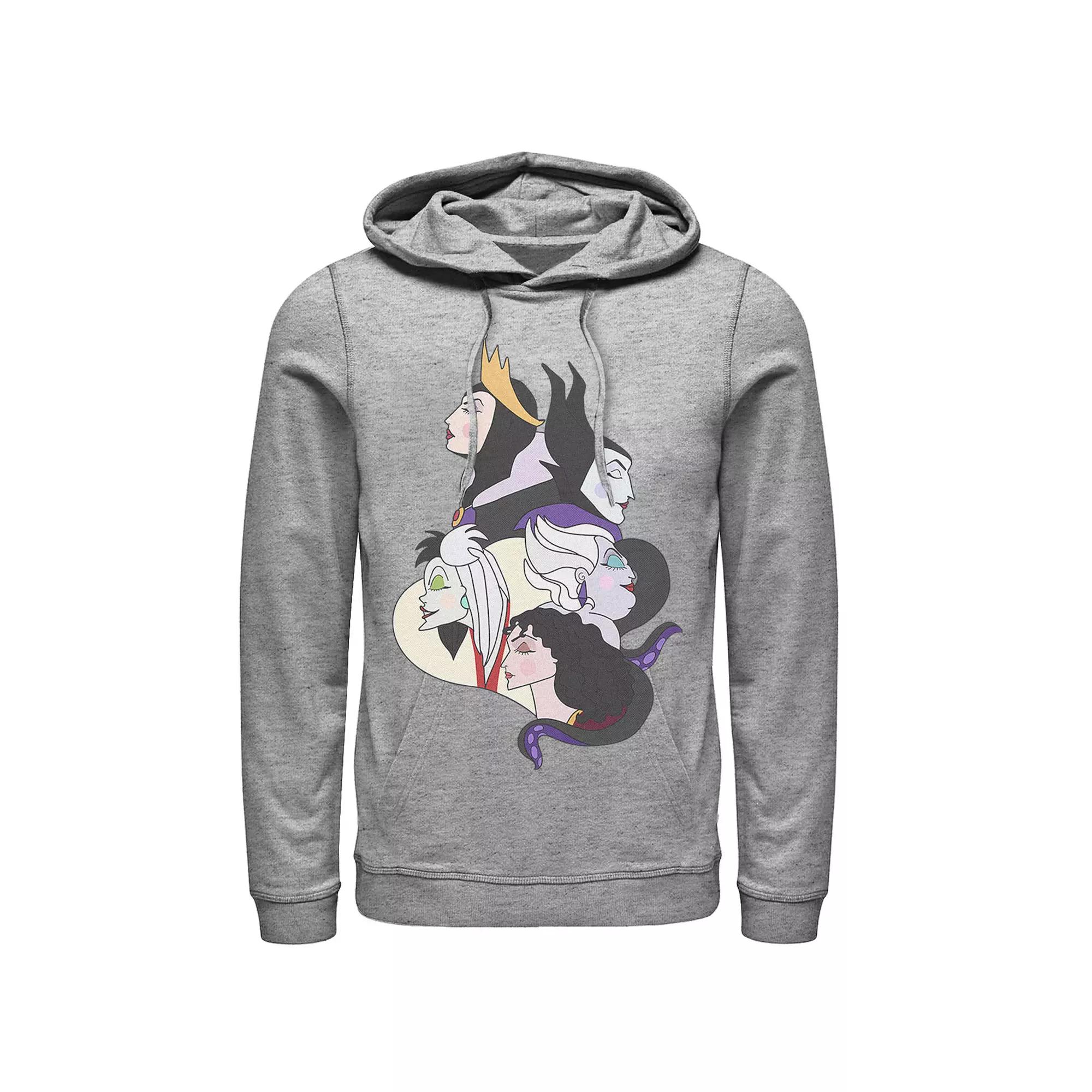 Disney Villains Men's Side Profile Group Shot Hoodie,  Product Image