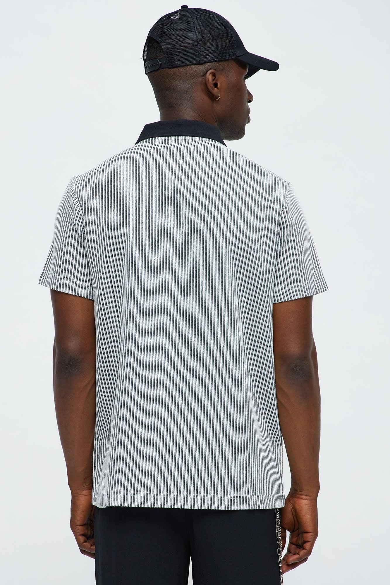 Success Magnet Knitted Polo - Black/White Product Image