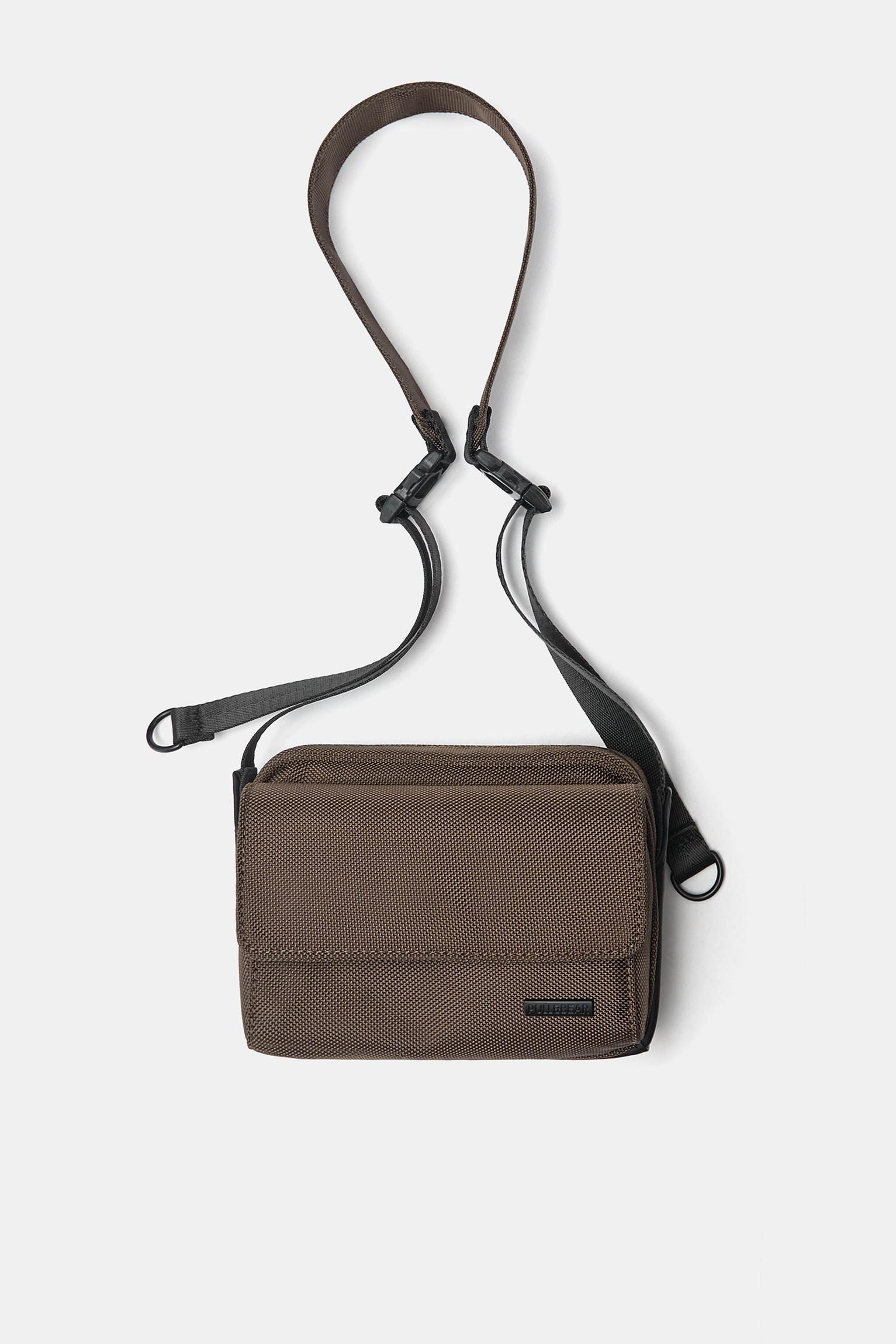 Nylon crossbody bag with flap Product Image