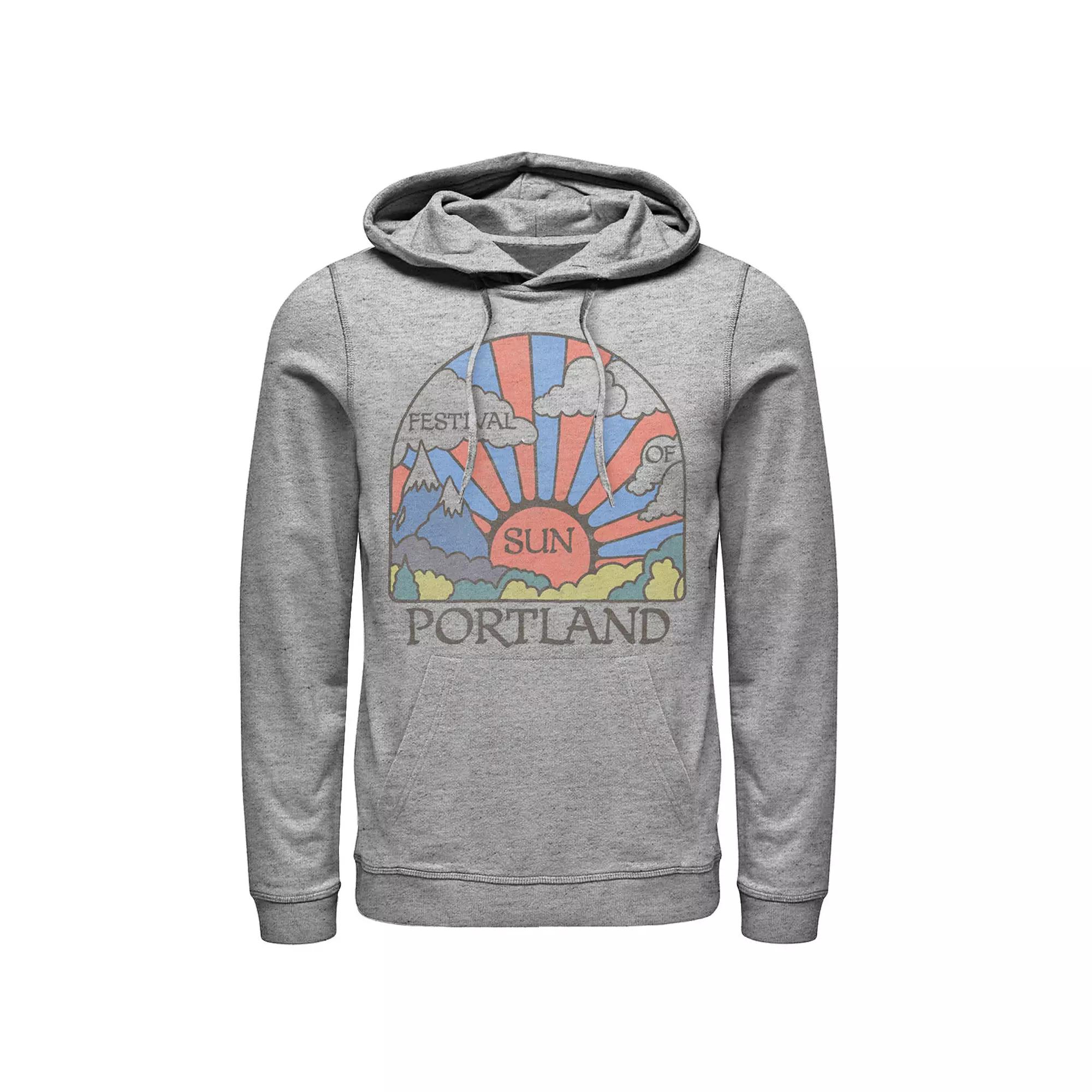 Men's Trendy Portland Sun Festival Vintage Hoodie,  Product Image