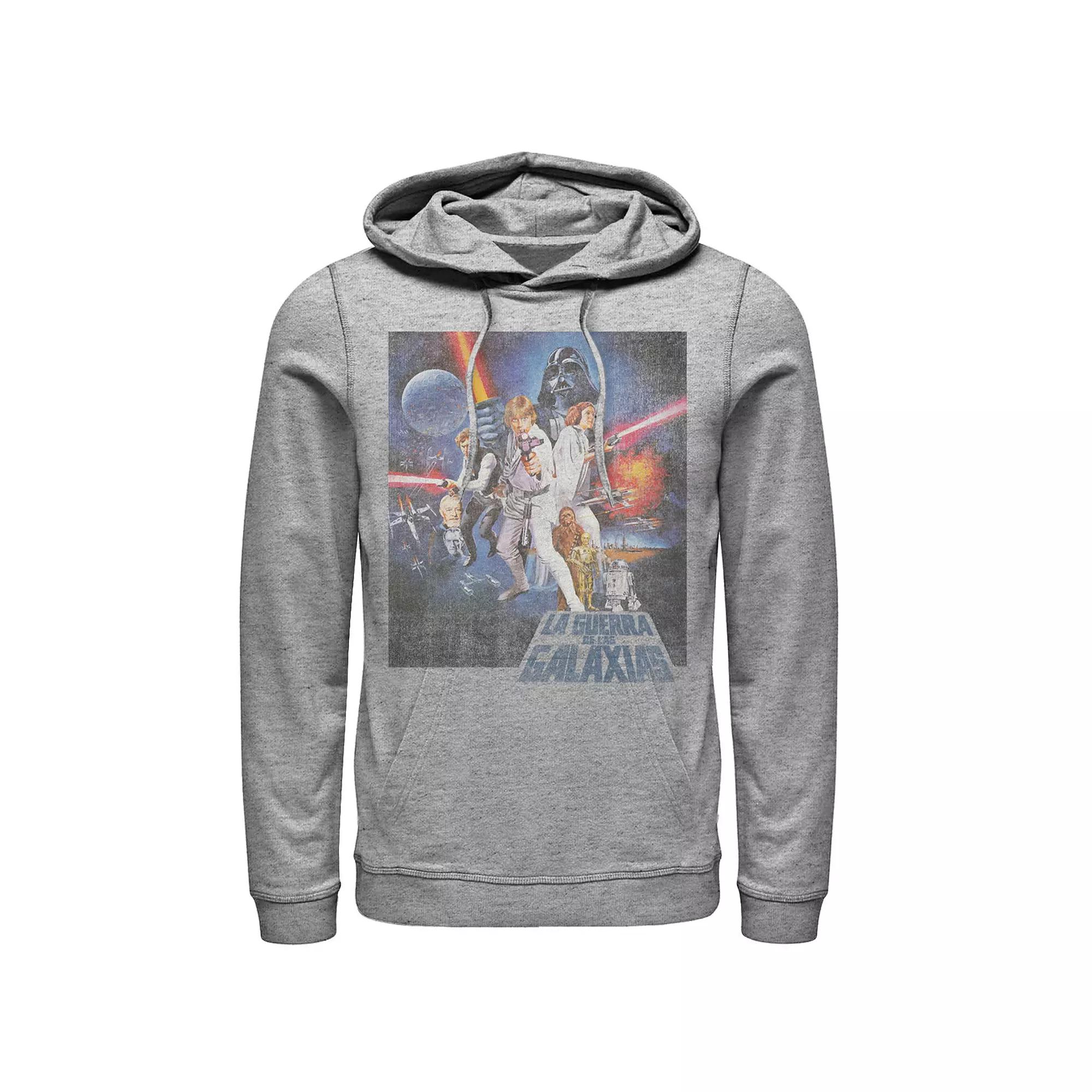 Men's Star Wars La Guerra De Las Galaxias Faded Poster Hoodie,  Product Image